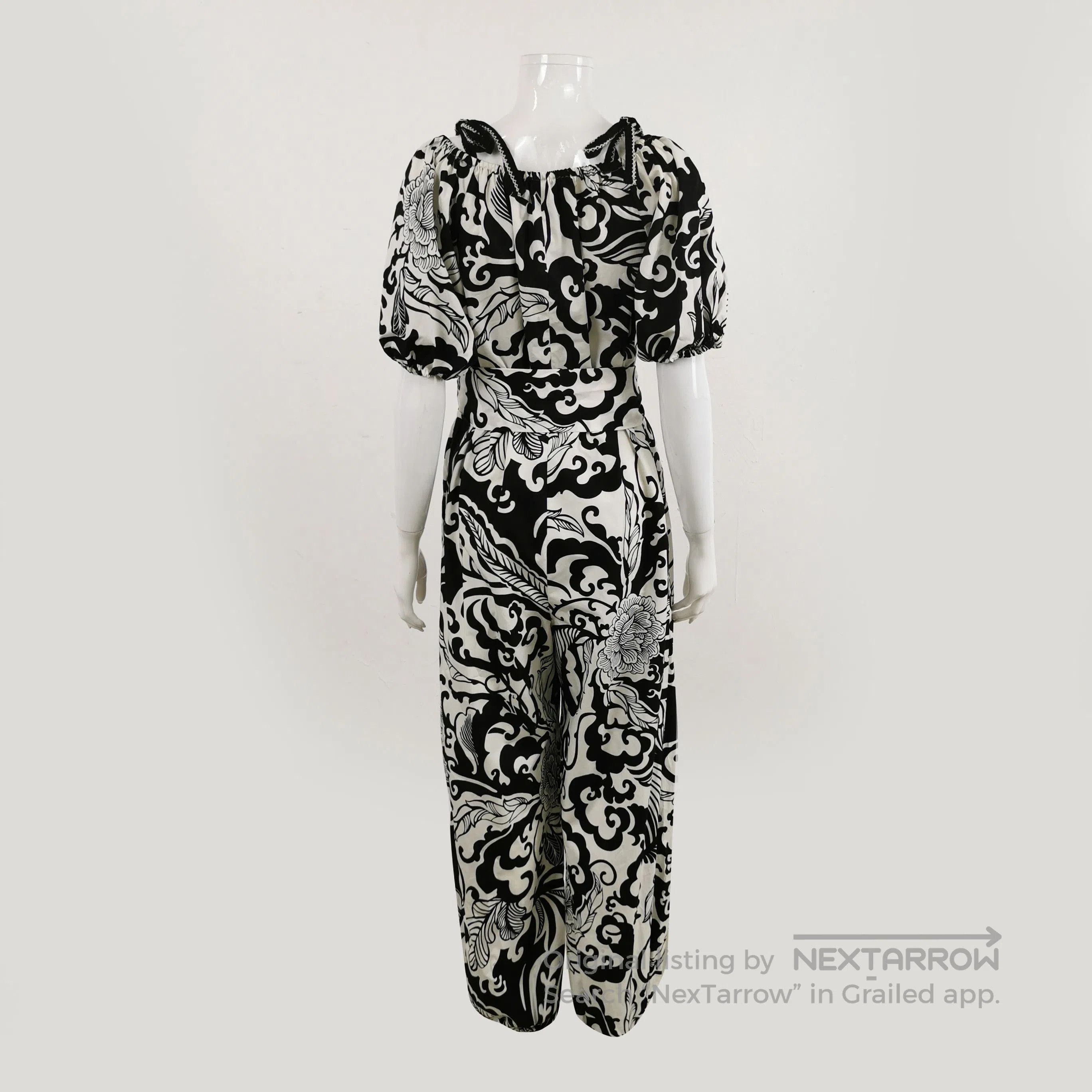Weekend Max Mara Weekend Max Mara Cotton Black & White Jumpsuit US6. Size 26" / US 2 / IT 38 - 1 Thumbnail