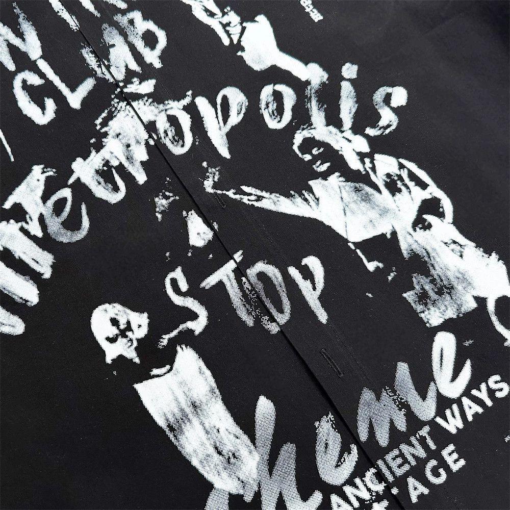 Vintage Men's punk trend high street graffiti print casual shirt Size US M / EU 48-50 / 2 - 4 Thumbnail