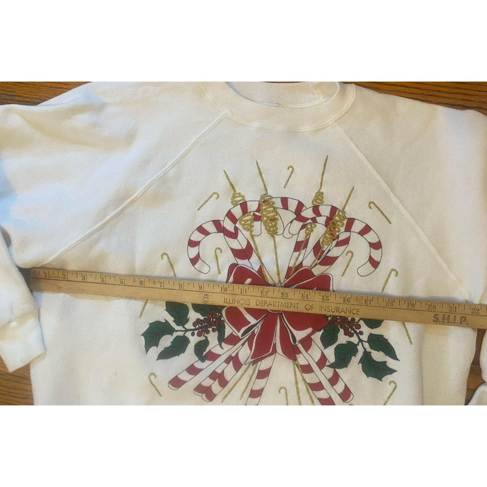 Hanes VTG Hanes Christmas Candy Cane Sweatshirt USA Women’s XL Size XL / US 12-14 / IT 48-50 - 4 Thumbnail