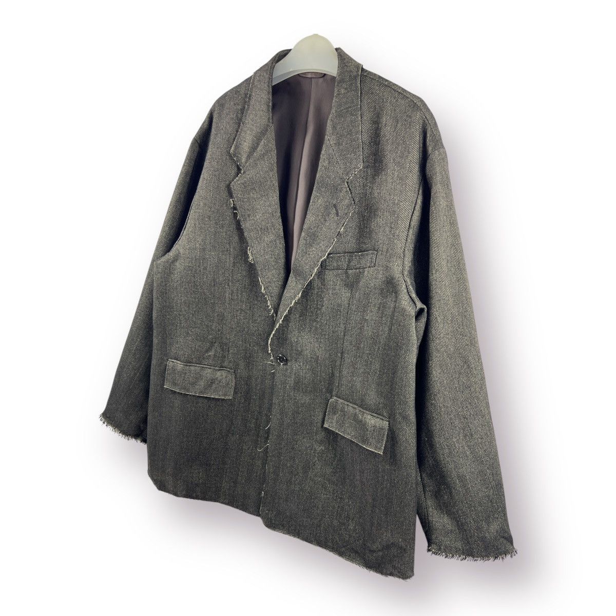 Beams Plus 🔥 Herringbone Trashed Design Beams Japan OverCoat - L Size US L / EU 52-54 / 3 - 2 Thumbnail