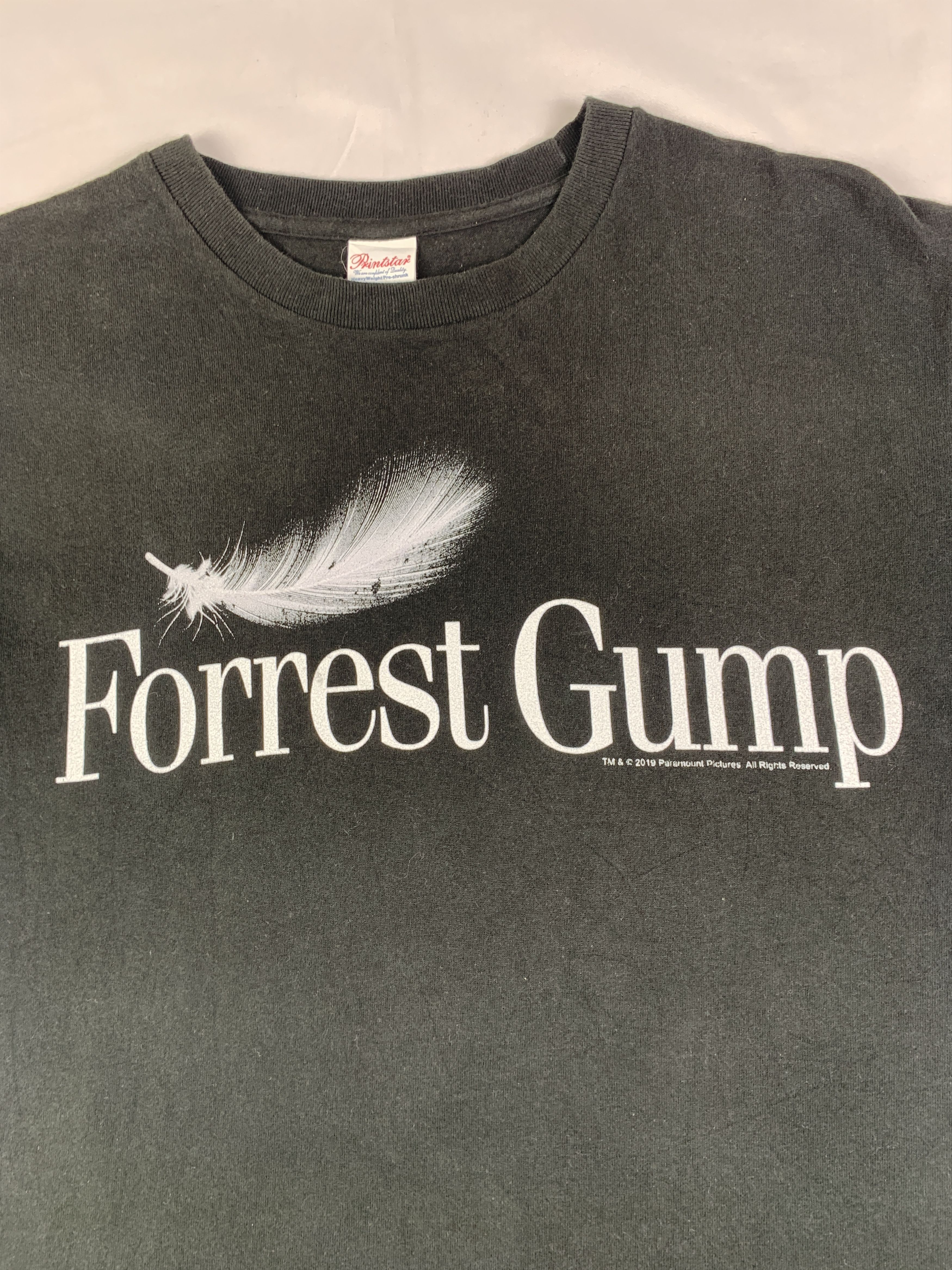 Japanese Brand 2019 Forrest Gump Movie Black Feather Tee (M) Size US M / EU 48-50 / 2 - 2 Thumbnail