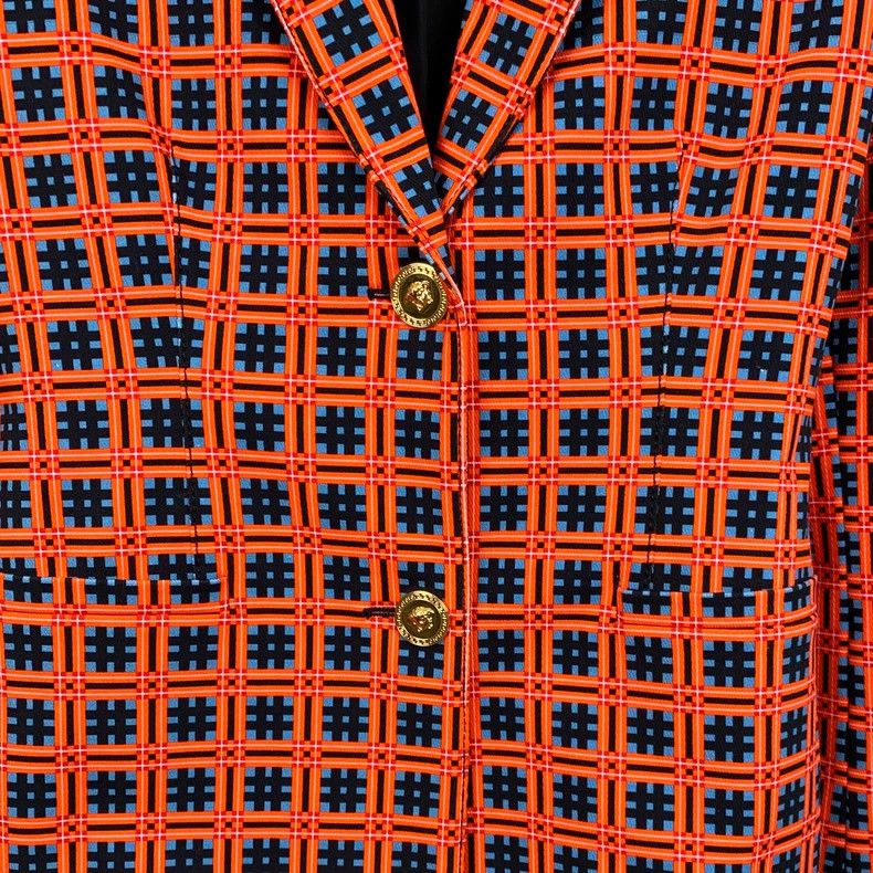 Versace Versace Plaid lapel long-sleeved blazer Size S / US 4 / IT 40 - 4 Thumbnail