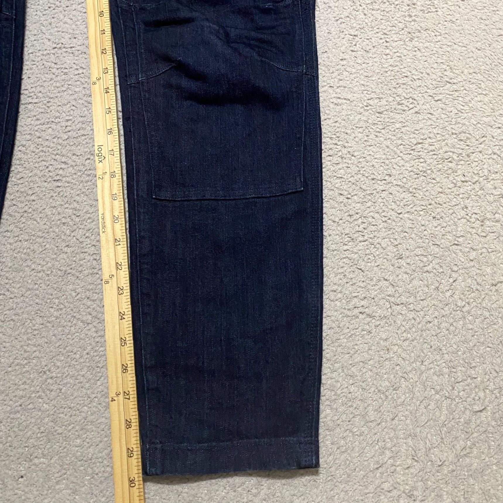 Denime Duluth Womens 18 Plus Jeans Blue Denim Carpenter Curvesetter Dark Wash Work Shirt Pants? Size 40" / US 18 - 6 Thumbnail
