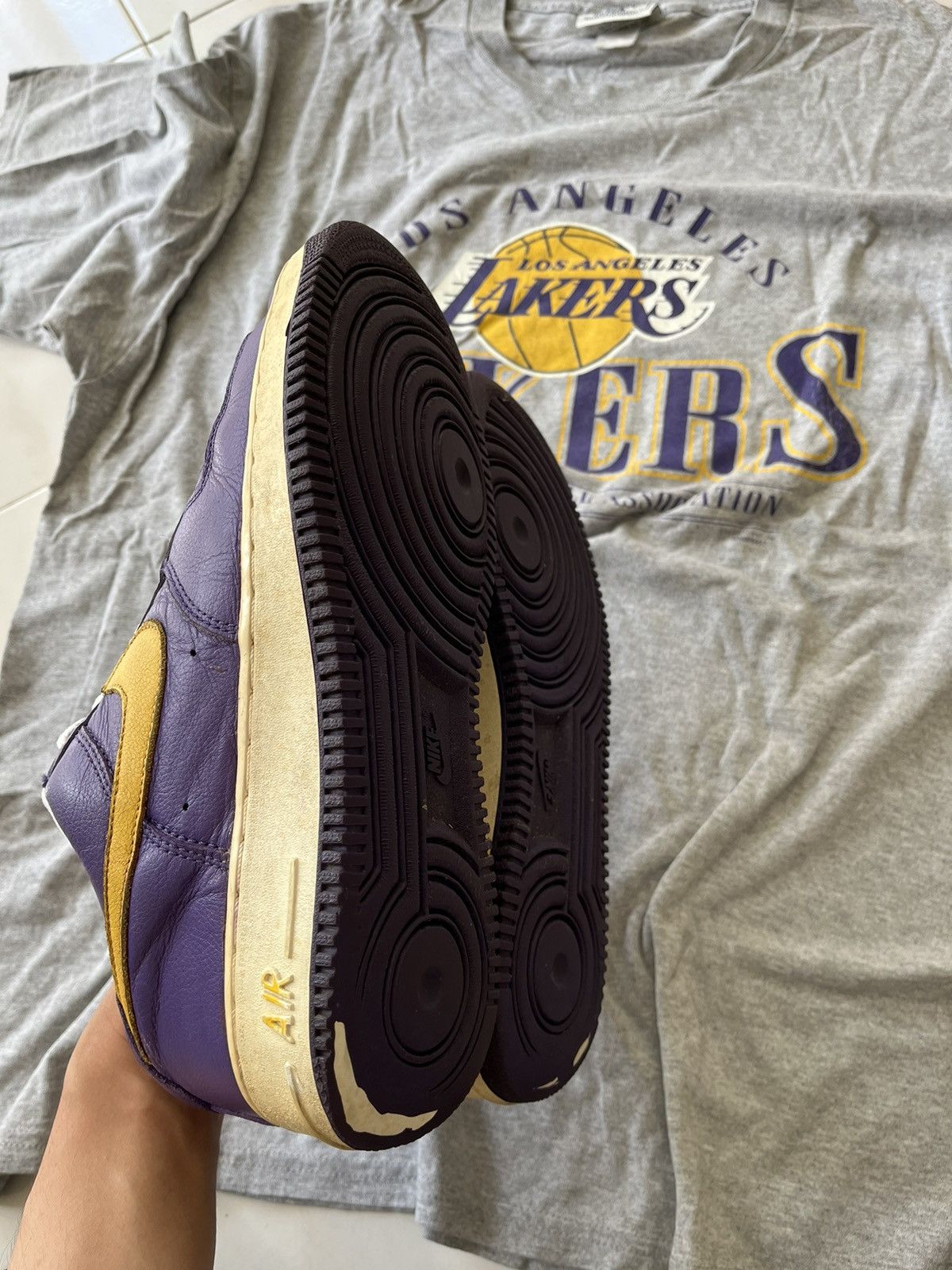 NBA × Nike Vintage Nike Air Force LA Lakers Size US 9.5 / EU 42-43 - 9 Thumbnail
