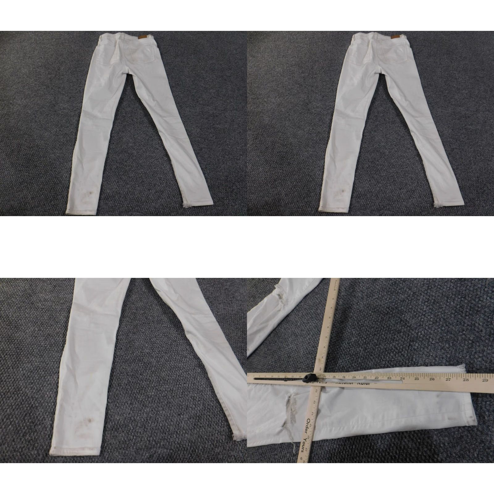 American Eagle Outfitters American Eagle Outfitters Jeans Womens 2 White Distressed Super Hi Rise Jegging Slim 5-Pocket Denim Inseam 28 Summer Spring Fall Distressed Logo Size 26" / US 2 / IT 38 - 8 Thumbnail