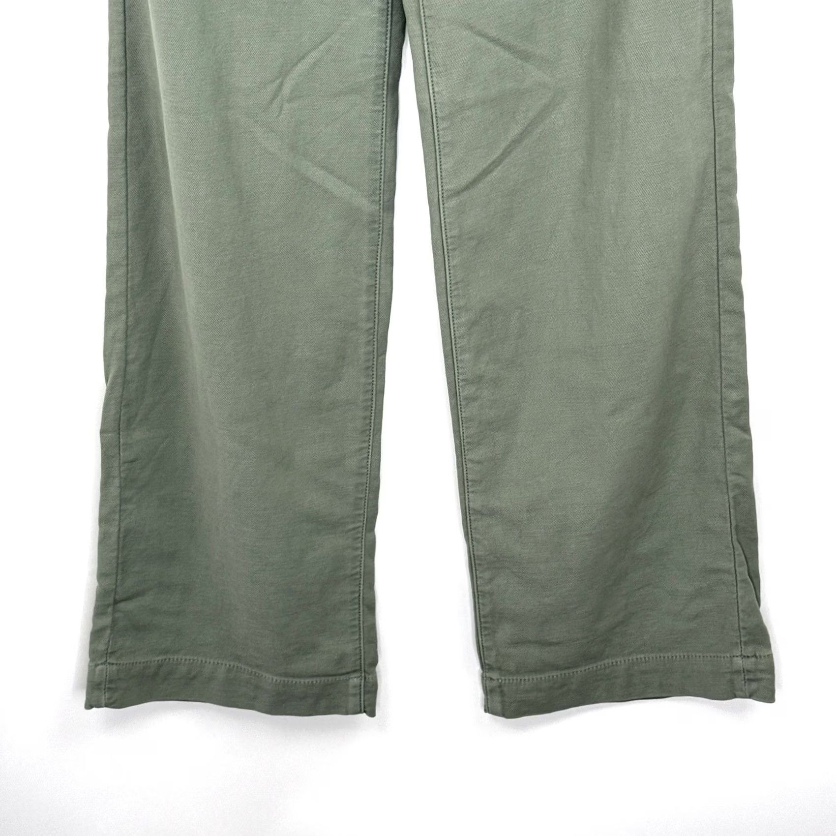 Faherty Faherty Womens Pants 25 High Rise Wide Leg Green Cotton Blend Terry 31in Inseam Size 42" / US 20 - 4 Thumbnail