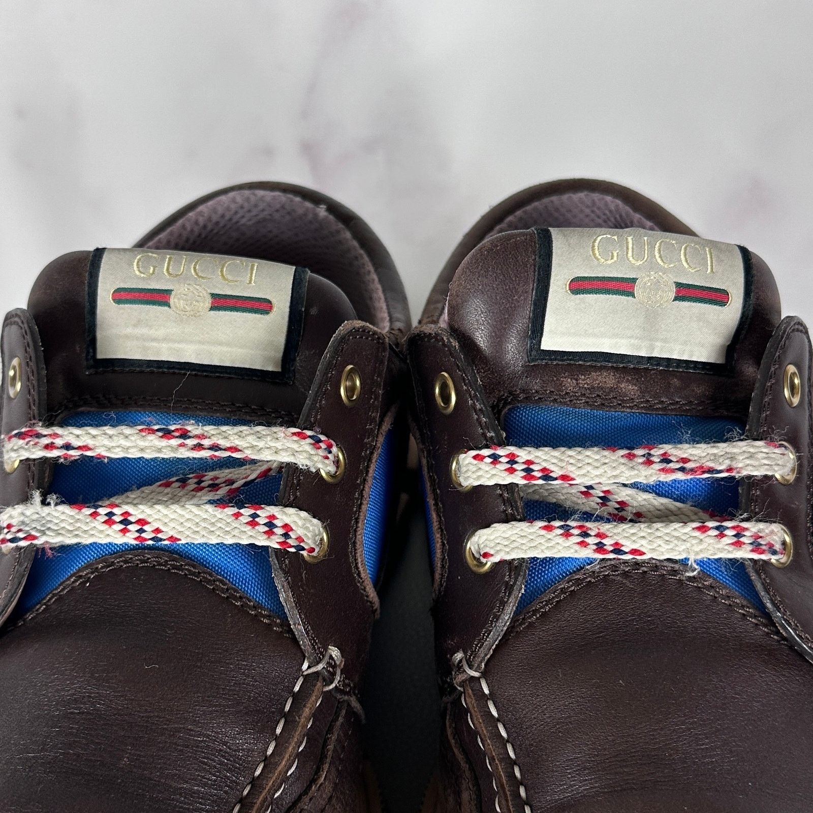 Gucci Boatrek Brown Leather Sneaker Size US 7 / EU 40 - 6 Thumbnail