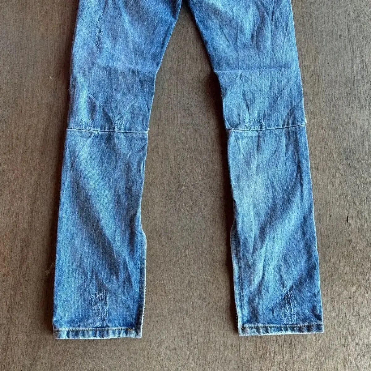 MNML DESTROYED🔥🔥 VINTAGE MNML JEANS ZIPPER LEGS DENIM PANTS Size US 29 - 15 Thumbnail