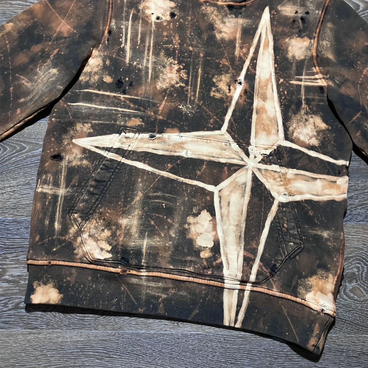Stone Island Custom🔥 STONE ISLAND Junior Wind Rose Logo Distressed Hoodie Size US S / EU 44-46 / 1 - 4 Thumbnail