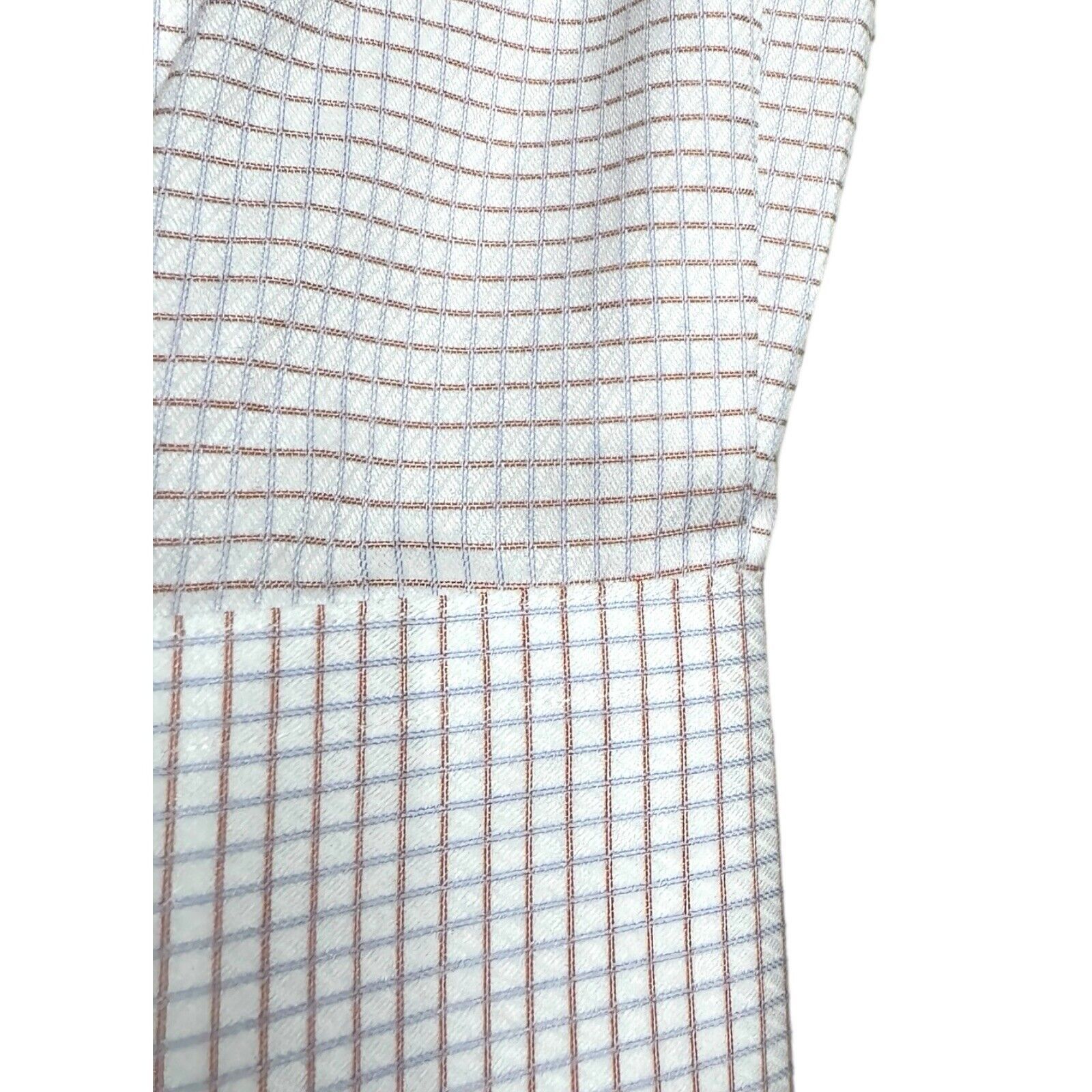 David Donahue DAVID DONAHUE Luxury Non Iron Trim Fit Plaid Dress Shirt Size US L / EU 52-54 / 3 - 5 Thumbnail