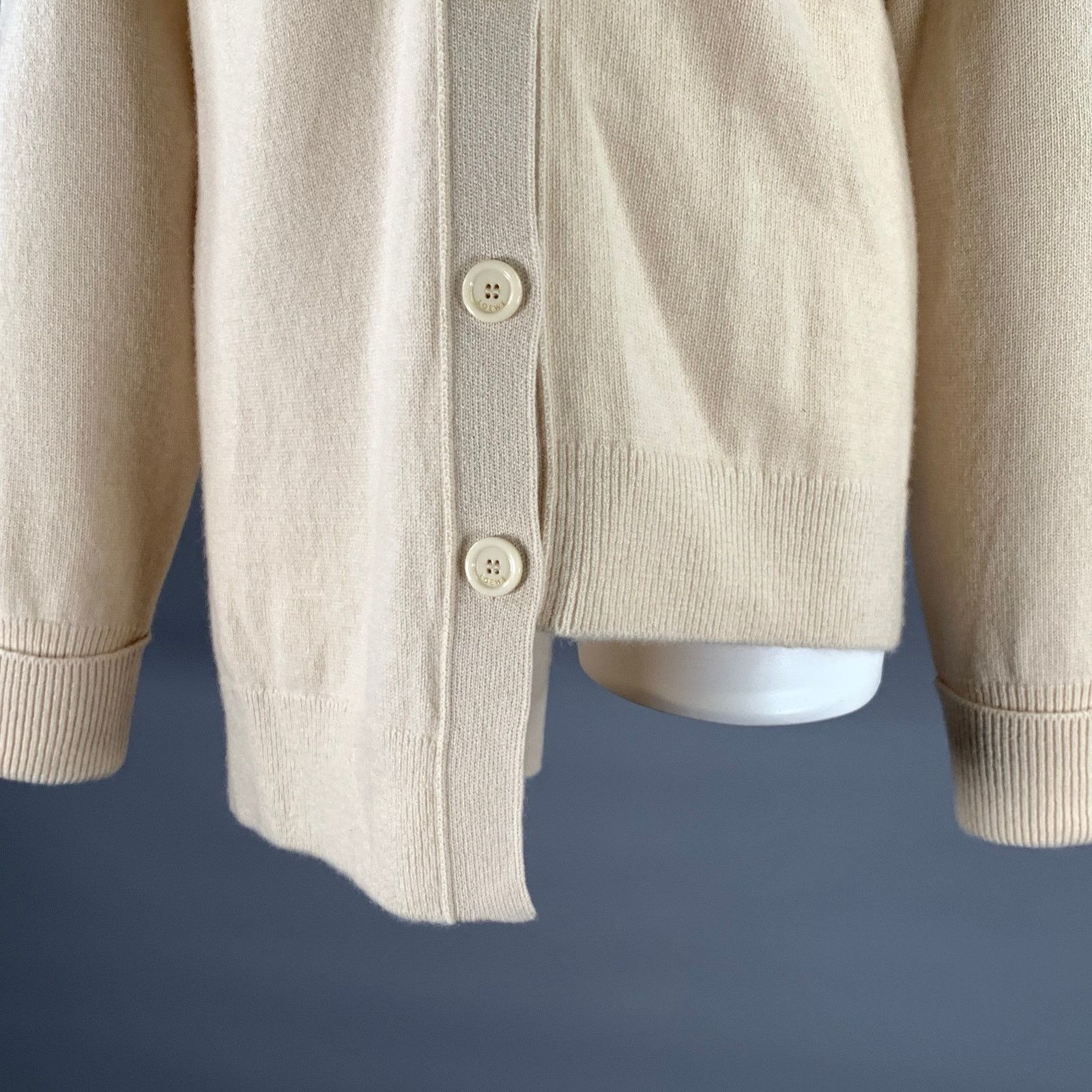 Loewe LOEWE Size M Cream Cashmere Blend Asymmetric Cardigan Size M / US 6-8 / IT 42-44 - 6 Thumbnail