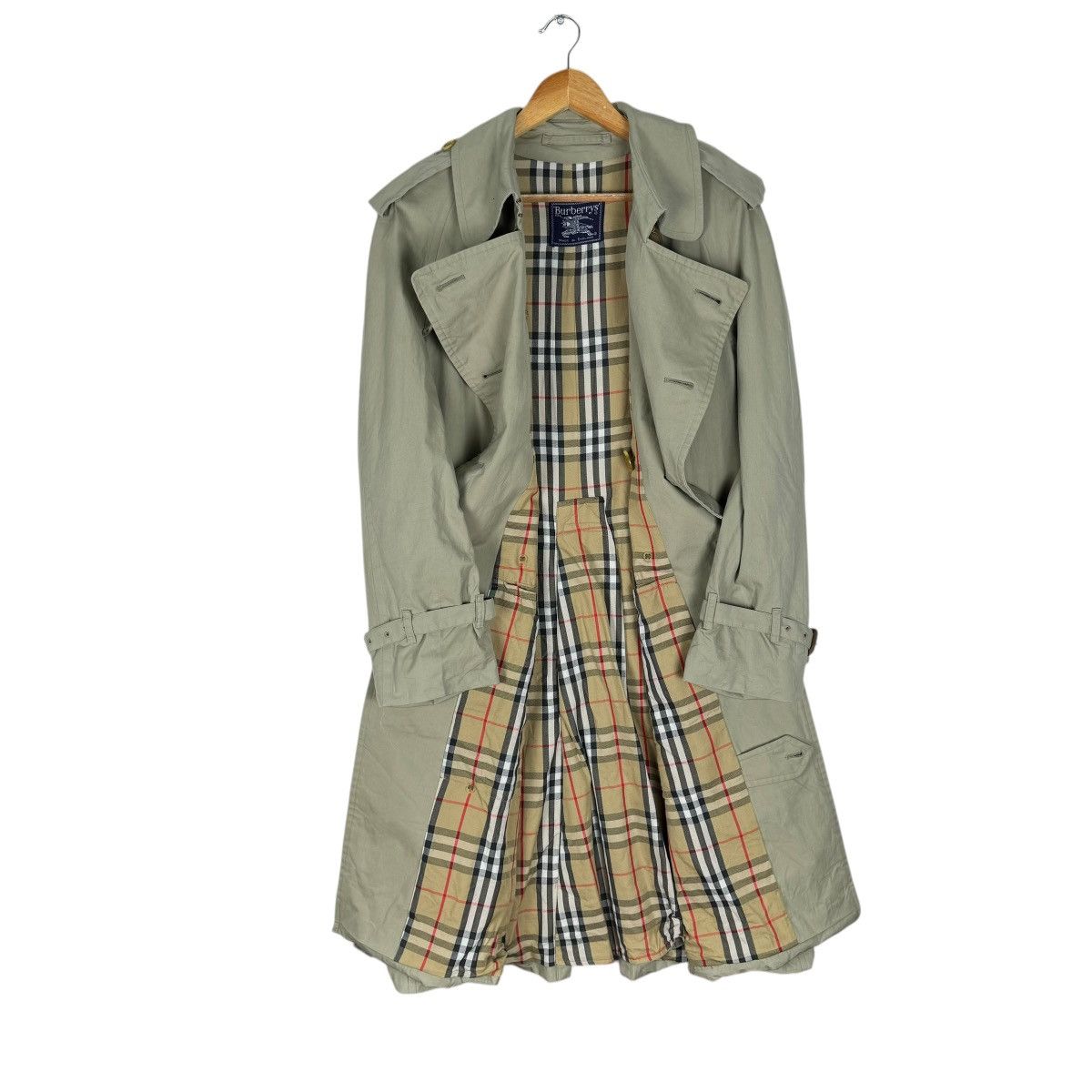 Burberry × Burberry Prorsum × Vintage ☀️BURBERRYS ENGLAND NOVA CHECKED TRENCH COAT JACKET Size US M / EU 48-50 / 2 - 1 Thumbnail
