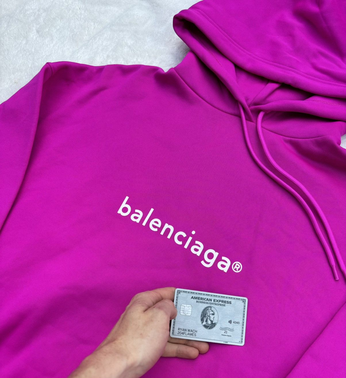 Balenciaga Balenciaga Fuchsia Copyright Logo Hoodie Size US L / EU 52-54 / 3 - 2 Thumbnail
