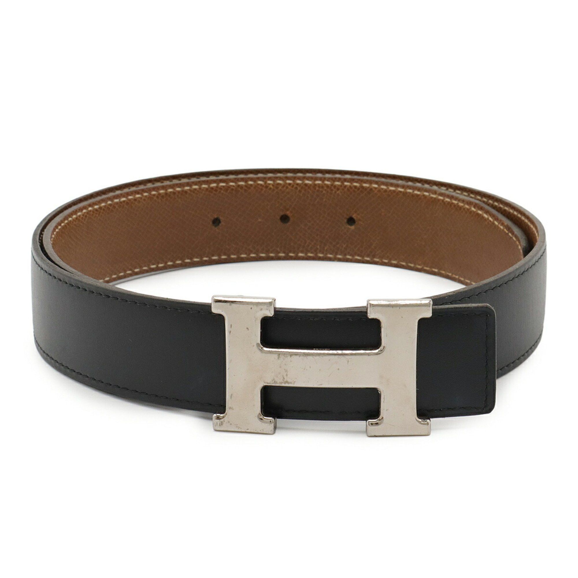 Hermes Hermes Horse Buckle Belt, Size 80, Black/Brown  display picture 2