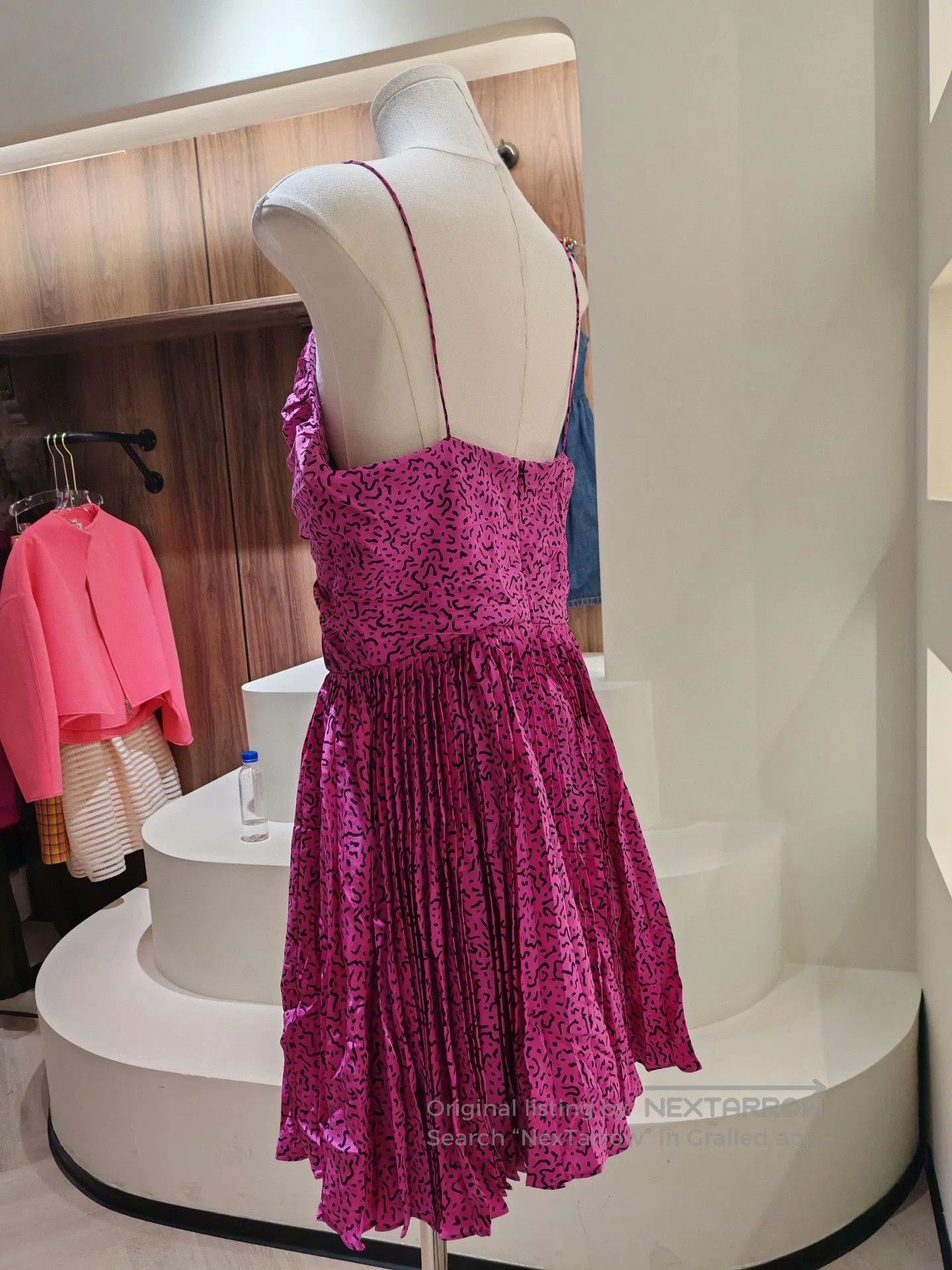 Saint Laurent Paris Saint Laurent Pink Leopard Print Dress. Size M / US 6-8 / IT 42-44 - 2 Thumbnail