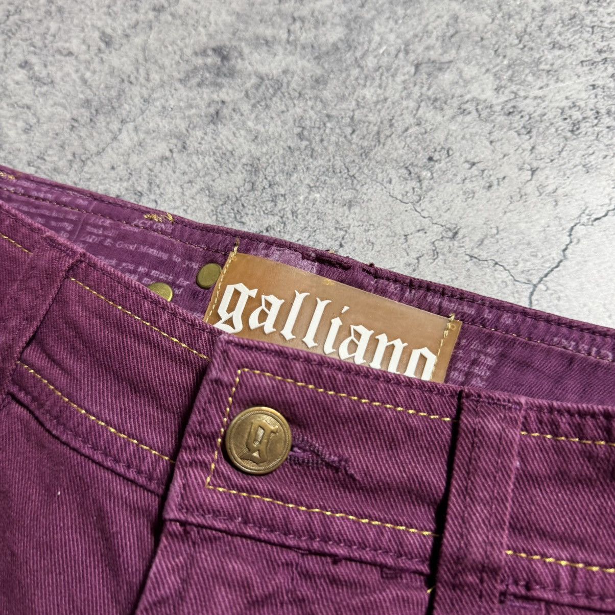 John Galliano NEW Galliano Y2K 00s Mini Shorts Size 25" / US 0 / IT 36 - 6 Thumbnail