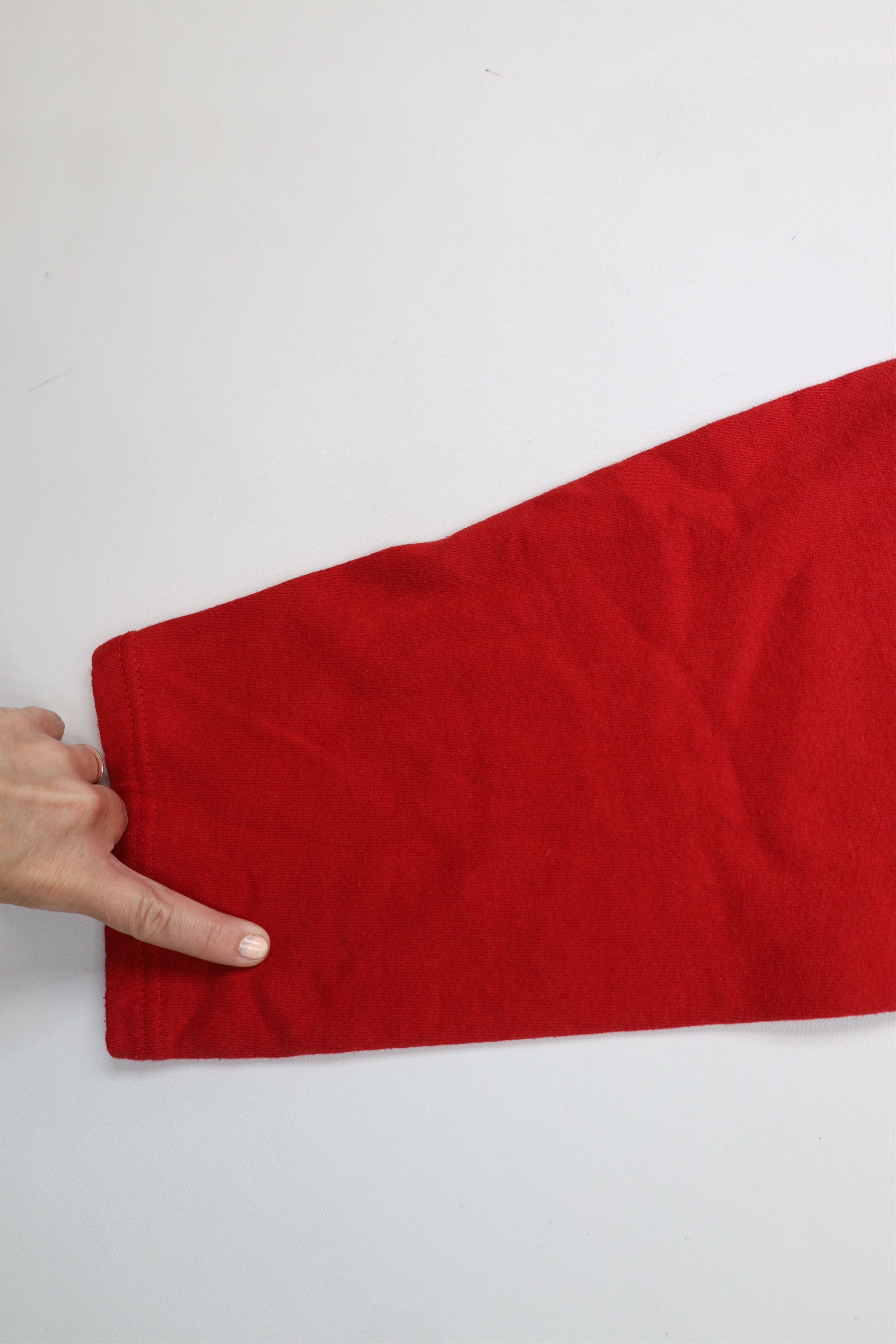 Vintage Vintage 90s Streetwear Blank Sweatpants Pants Red USA Size US 34 / EU 50 - 5 Thumbnail