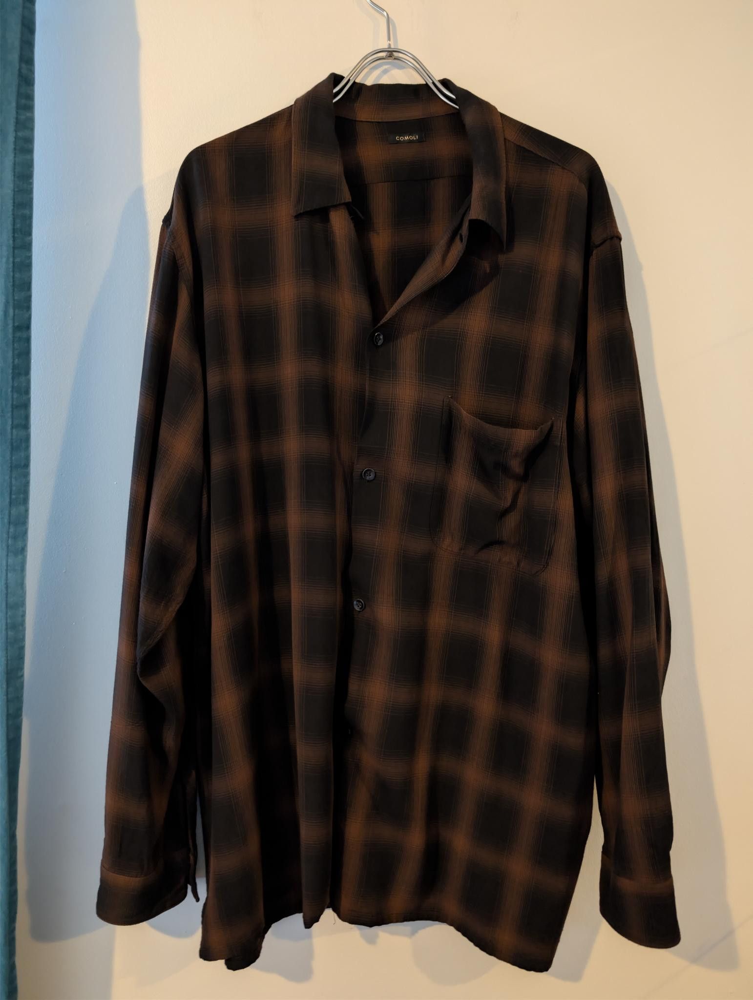 Comoli Comoli Rayon Open Collar Shirt (Z01-02005) Size 3 final drop Size US L / EU 52-54 / 3 - 2 Thumbnail