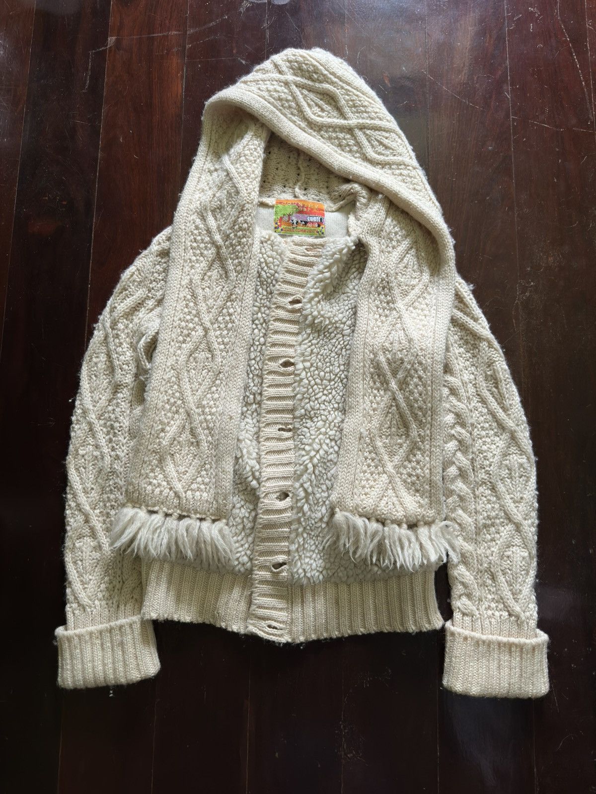 Hysteric Glamour 1980s Ozone Community Scarf Knitted Hoodie Size S / US 4 / IT 40 - 2 Thumbnail