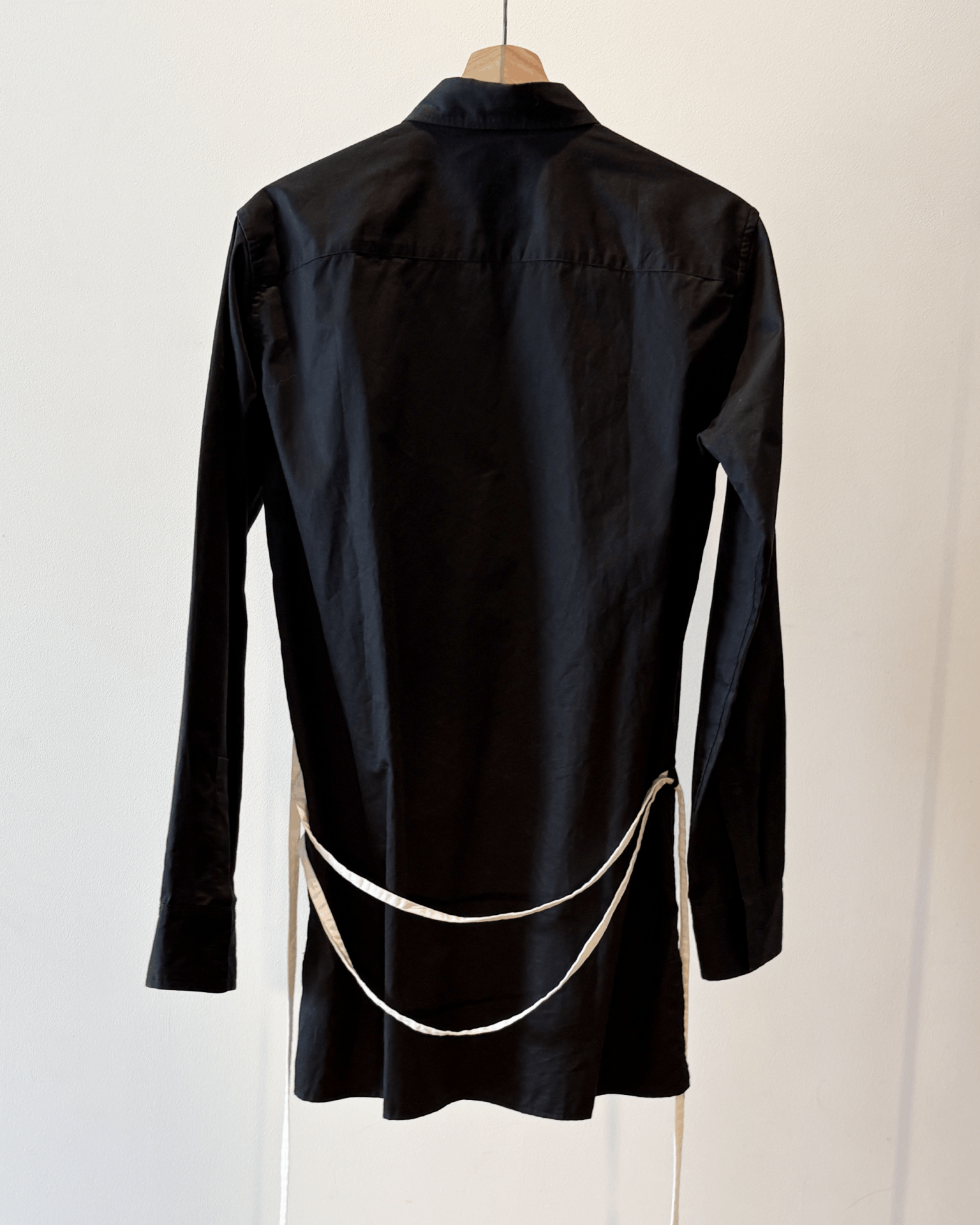 Sulvam Black String Shirt Size US M / EU 48-50 / 2 - 2 Thumbnail