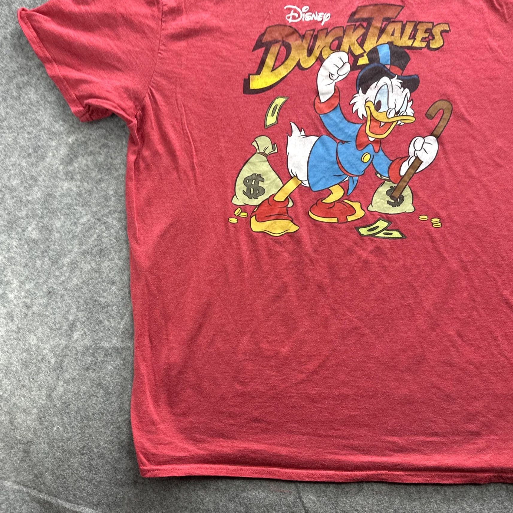 Disney Disney Shirt Mens 2XL Red DuckTales Scrooge McDuck Graphic Tee Cartoon Money Size US XXL / EU 58 / 5 - 4 Thumbnail