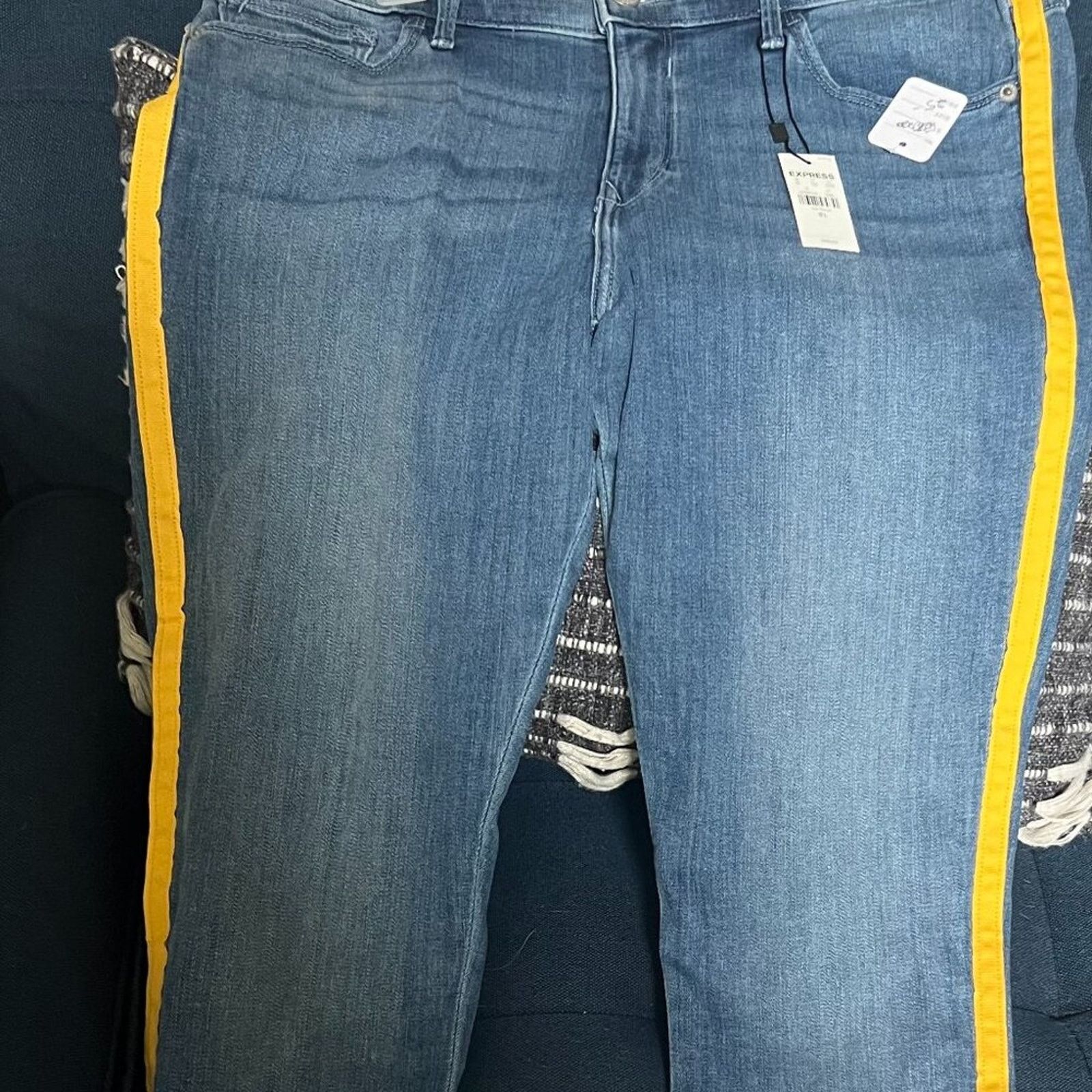 Express Women's Express Embellished Stretch Jean Size 34" / US 12 / IT 48 - 1 Thumbnail
