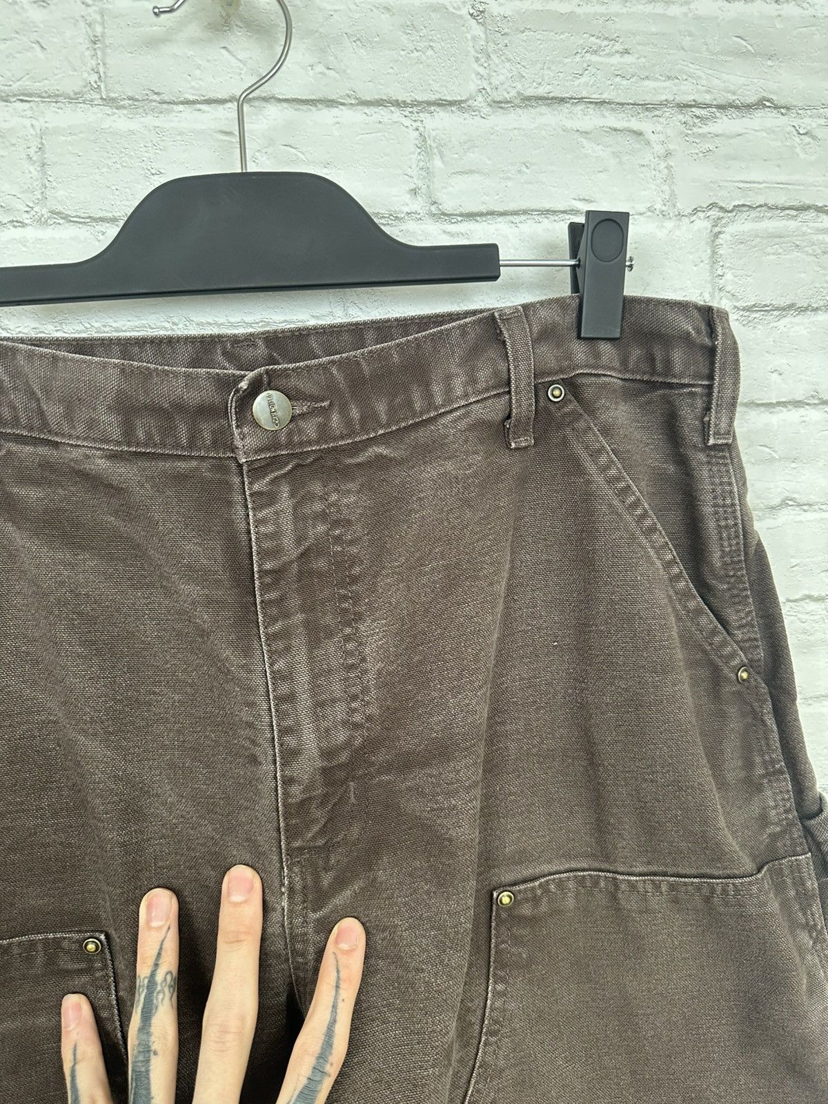Carhartt (34x31) FADED TO PERFECTION Carhartt Double Knee Pants Size US 34 / EU 50 - 7 Thumbnail