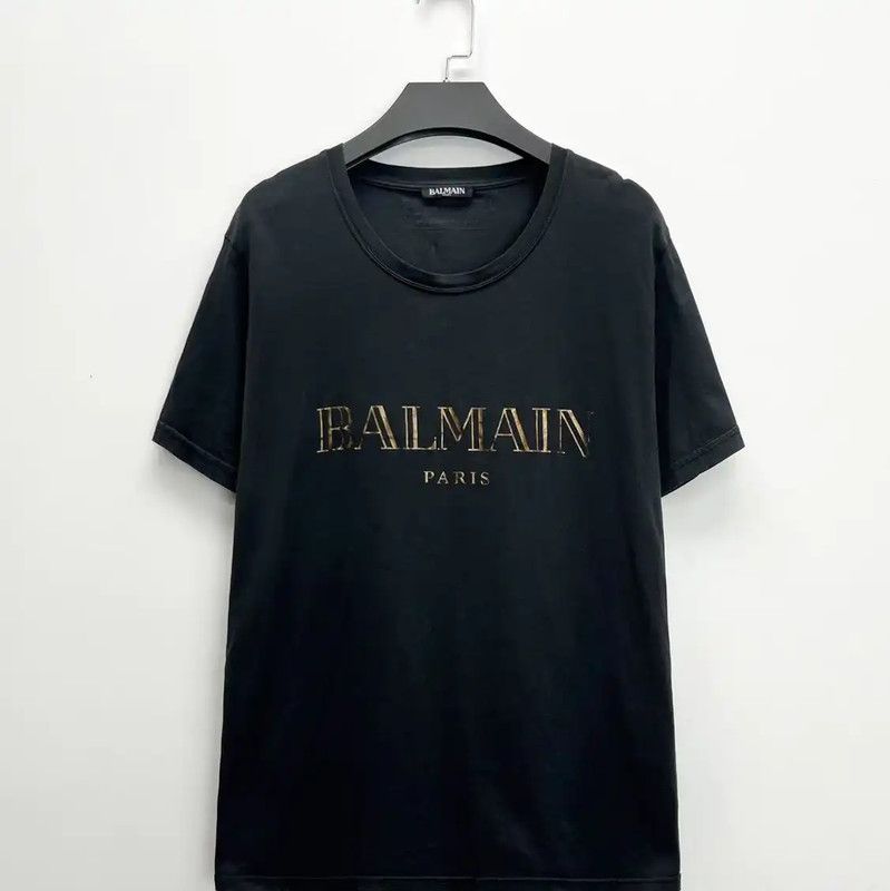 Balmain Balmain Black Cotton Blend Women's T-Shirt 0089 Size S / US 4 / IT 40 - 1 Thumbnail