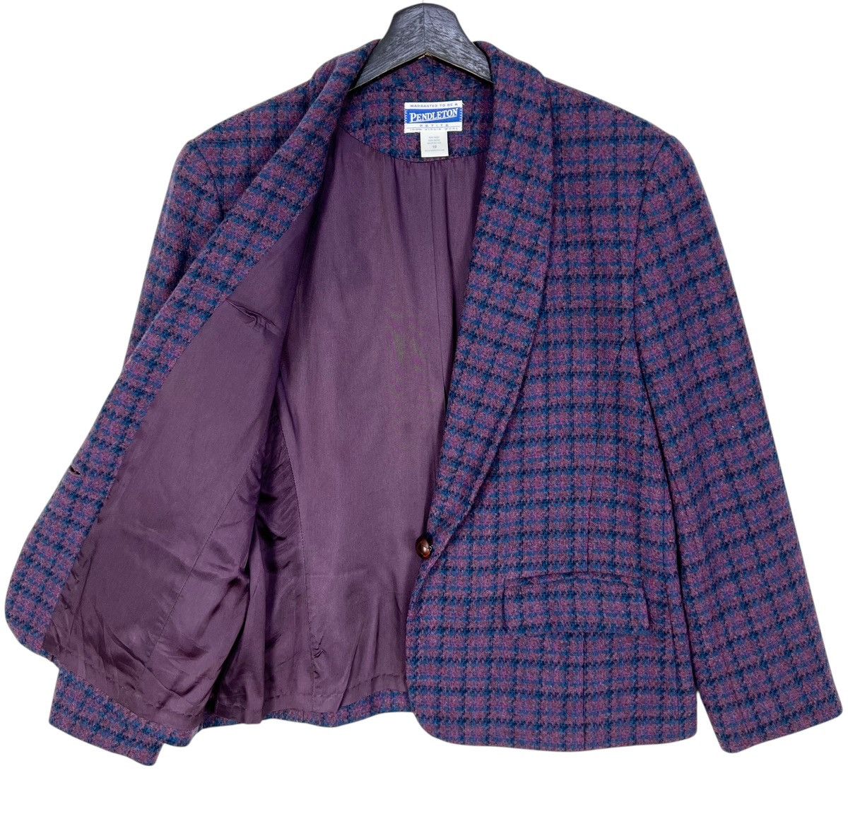 Pendleton Vintage Pendleton Women Checkered Virgin Wool Blazer Jacket Size L / US 10 / IT 46 - 6 Thumbnail