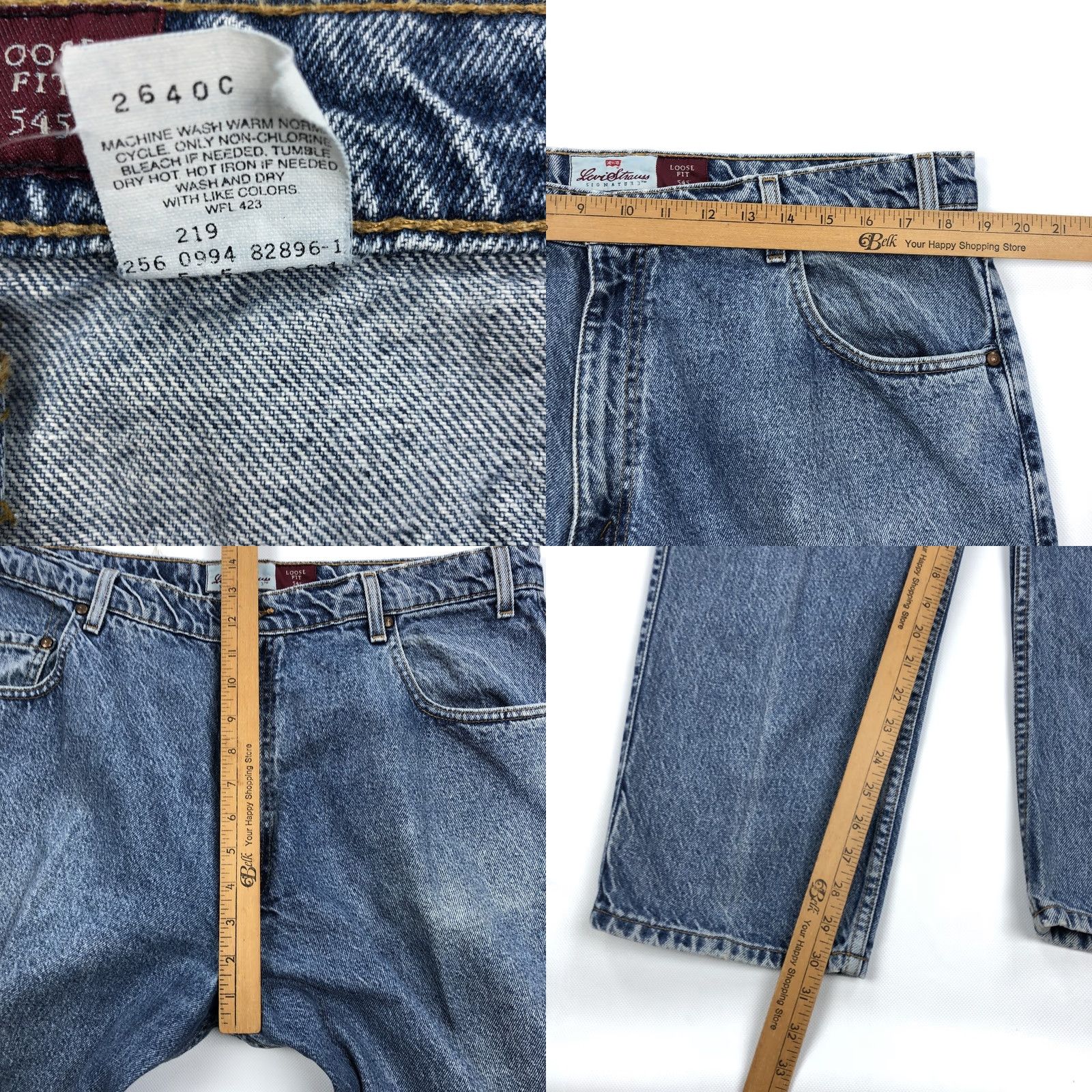 Levi's Levi's 545 Loose Fit Jeans 38x30 Men Denim Blue 5-Pocket Zipper Button Levi’s Vintage 90s Casual Classic Mens Size US 40 / EU 56 - 8 Thumbnail