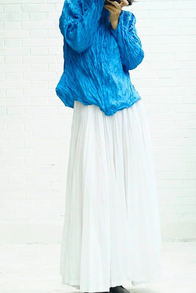 Issey Miyake issey miyake size:m White pleated skirt Size 42" / US 20 - 7 Thumbnail