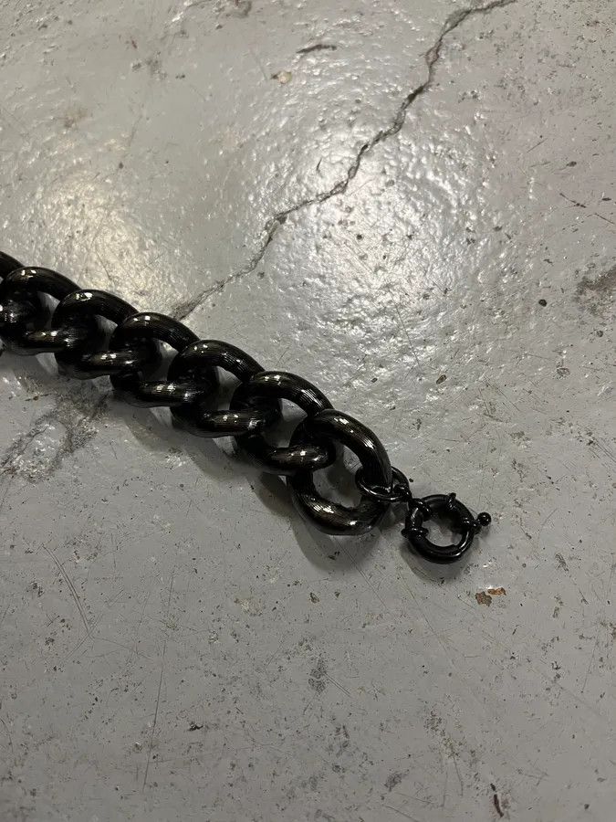 Roberto Cavalli 2000s Roberto Cavalli Large Dark Stainless Steel Bracelet Size ONE SIZE - 5 Thumbnail