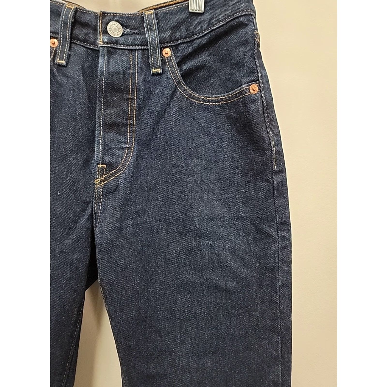 Levi's Levi's Womens 501 Jeans Premium Denim Button Fly 25x30 Blue Size 42" / US 20 - 5 Thumbnail