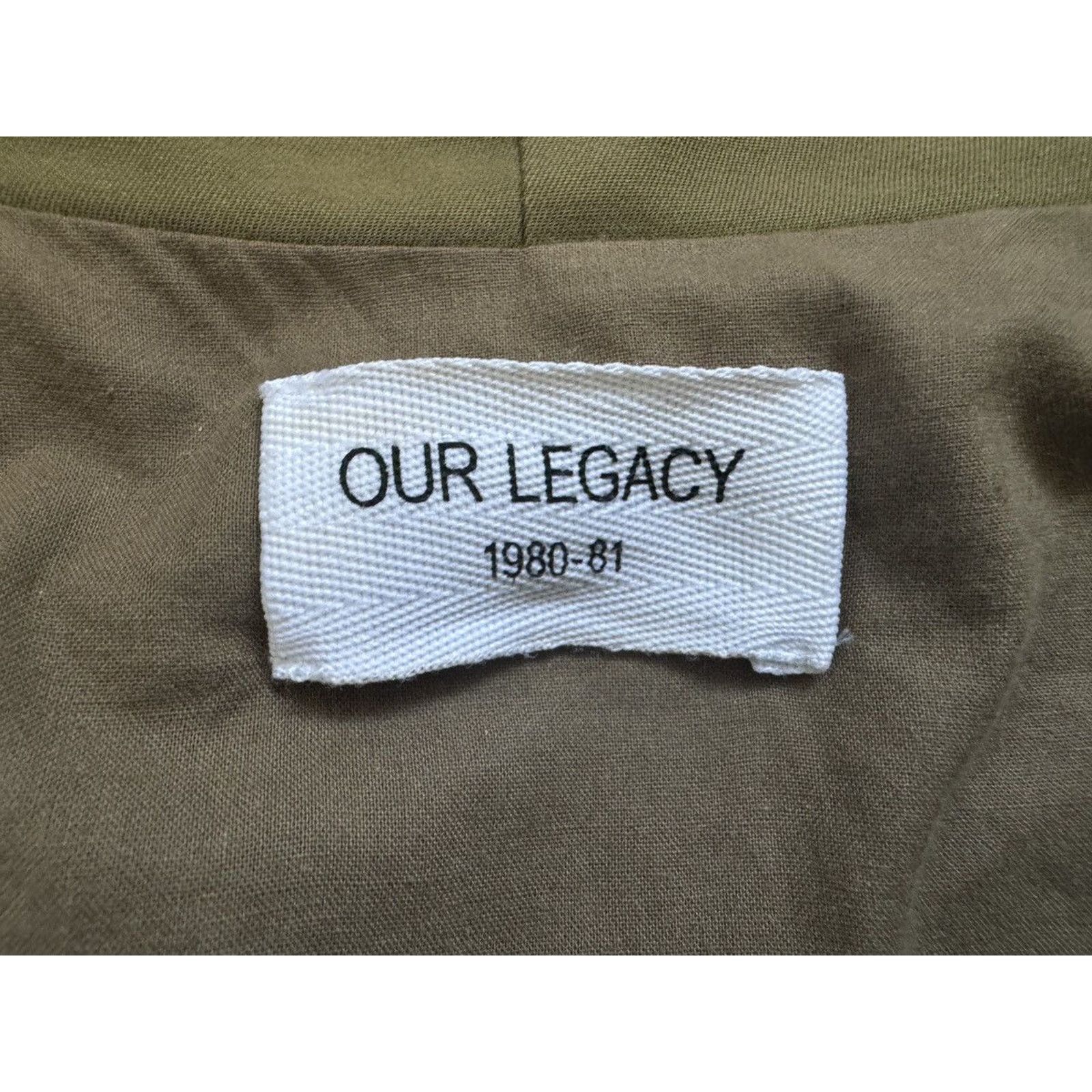 Our Legacy Our Legacy Olive Vintage Oil Shield Waxed jacket Size US L / EU 52-54 / 3 - 4 Thumbnail