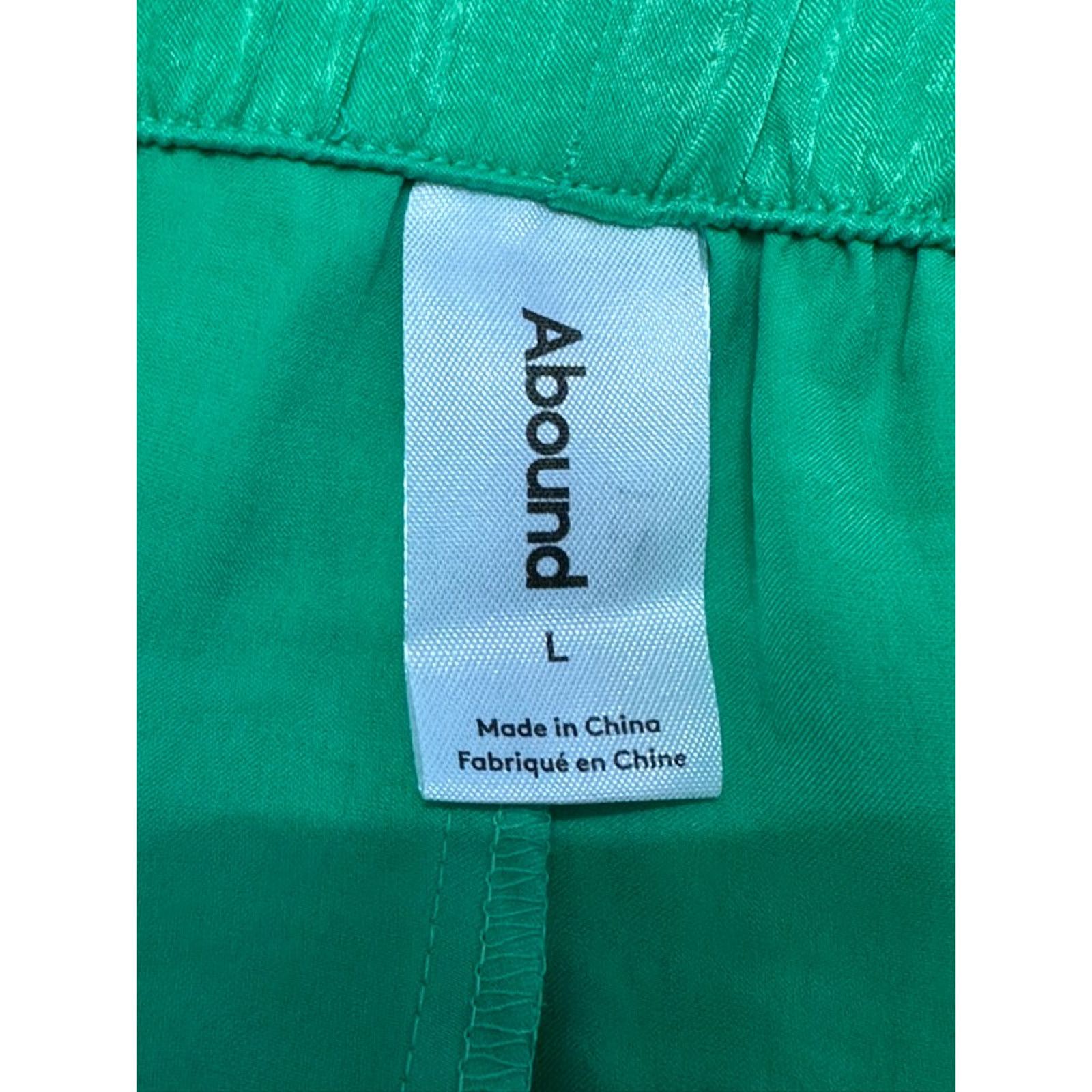 Other Abound Shorts High Rise Elastic Waistband Green Women's L Size 35" - 7 Thumbnail