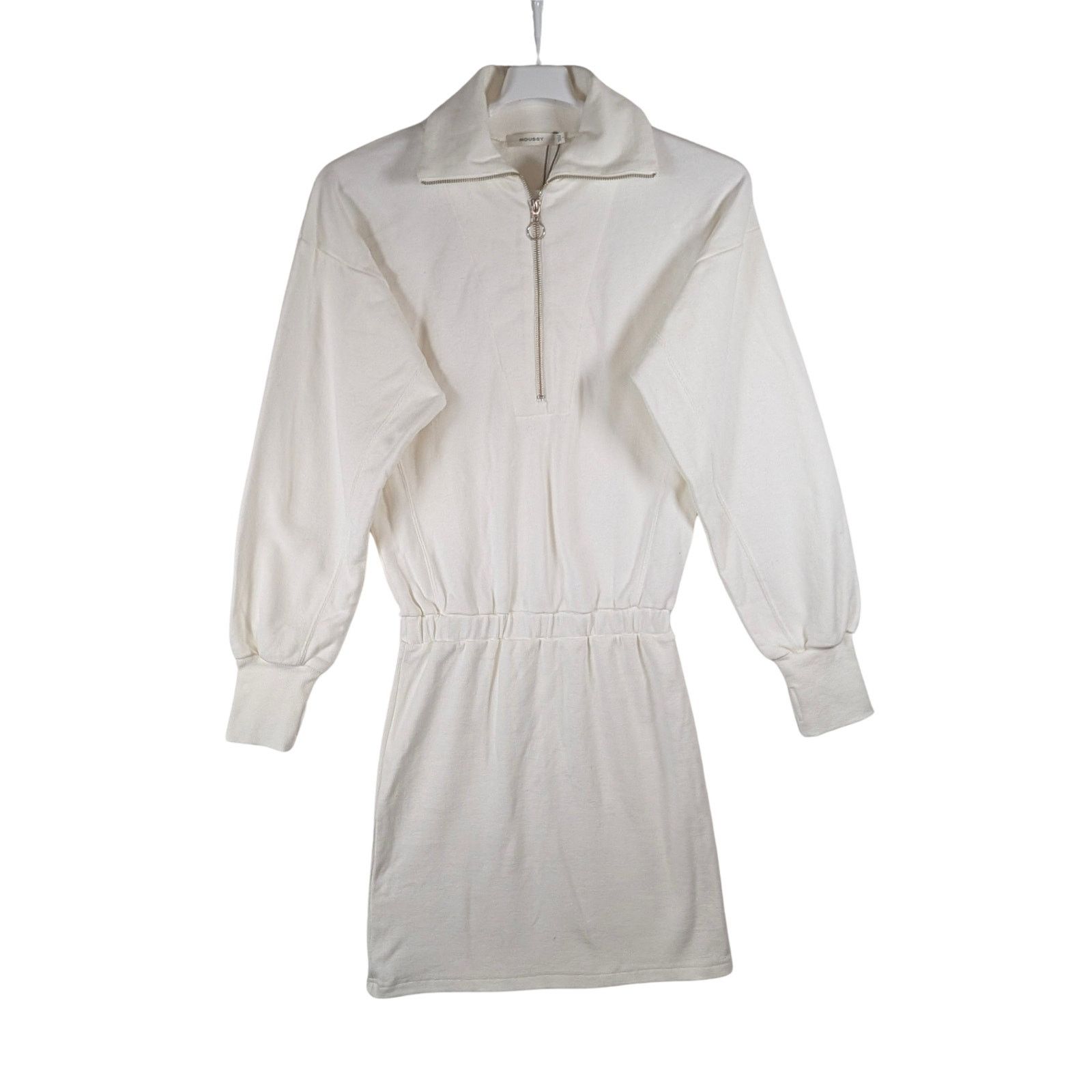 MOUSSY Moussy White Zip Up Mini Dress Women’s Size 1 NWT Size XXS / US 00 / IT 34 - 1 Thumbnail