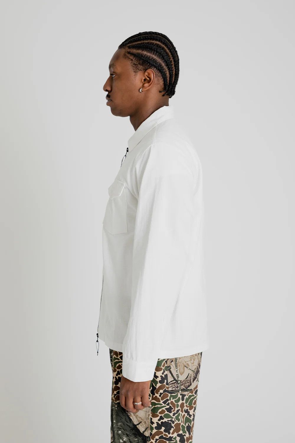 Brother Brother Ripstop Military Zip LS Shirt in White Size US XL / EU 56 / 4 - 7 Thumbnail