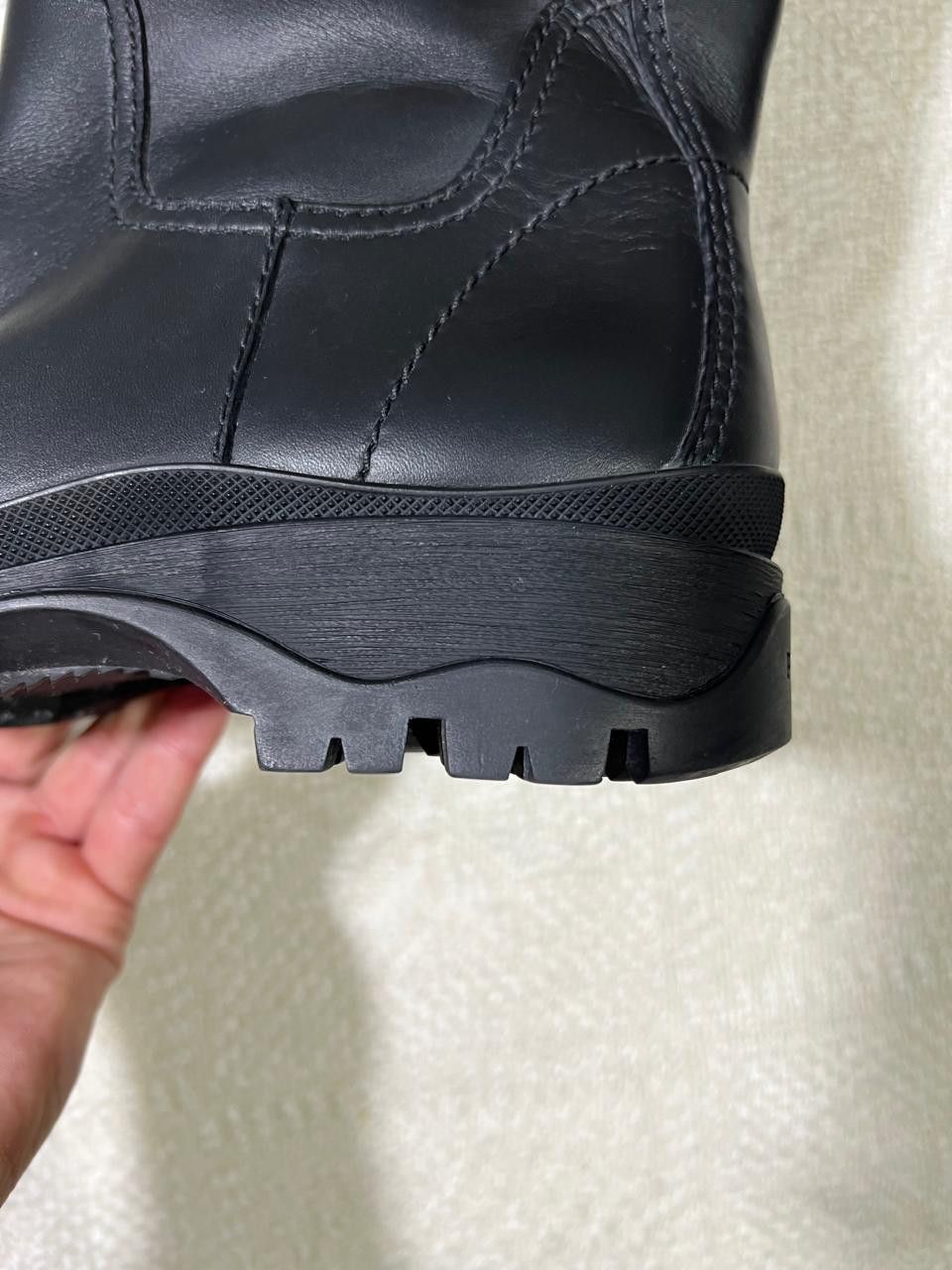 Prada Rare Prada F/W 18 runway nylon gaiters leather boots Size US 6 / IT 36 - 16 Thumbnail