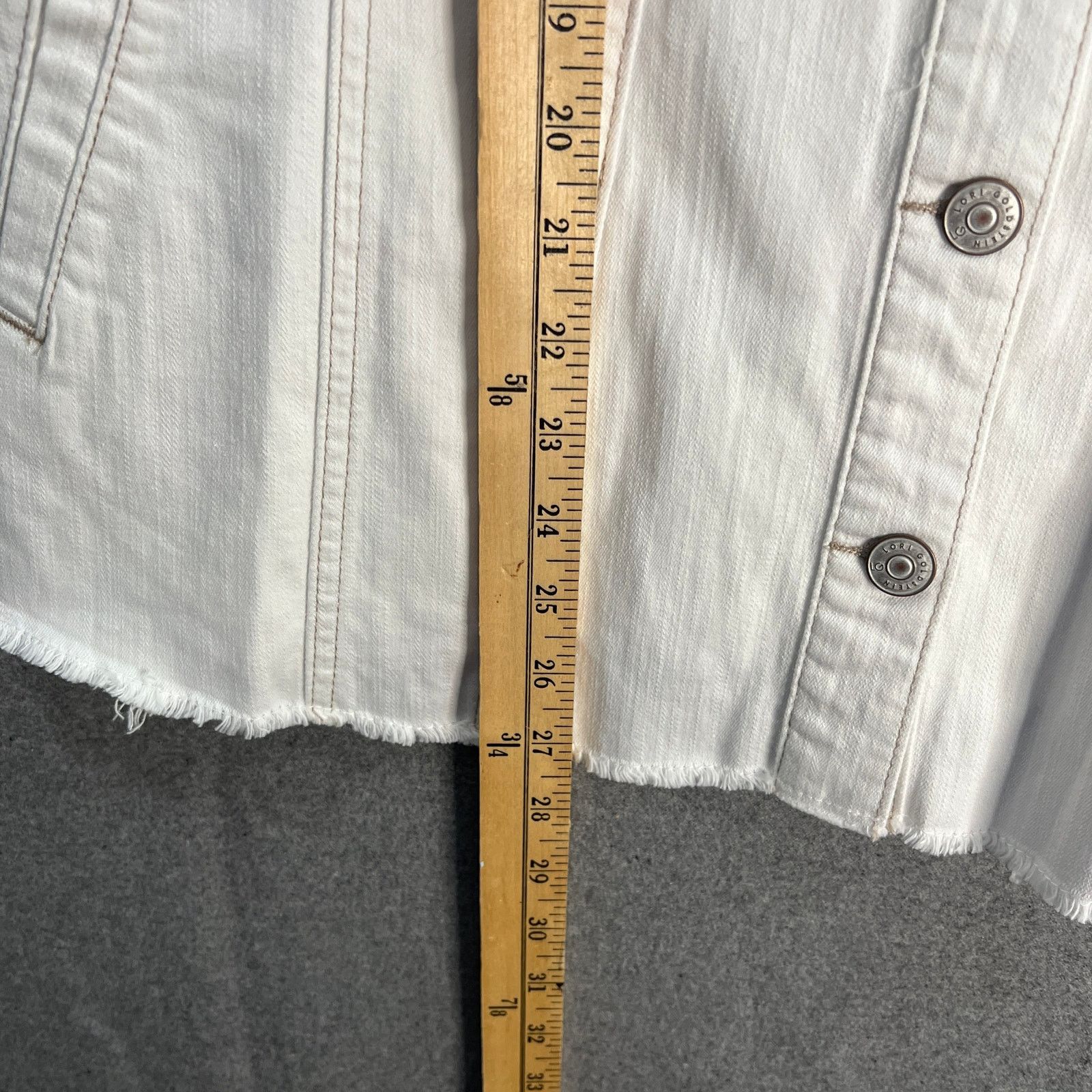Other LOGO by Lori Goldstein Jeans Jacket Size 6 White Size M / US 6-8 / IT 42-44 - 7 Thumbnail
