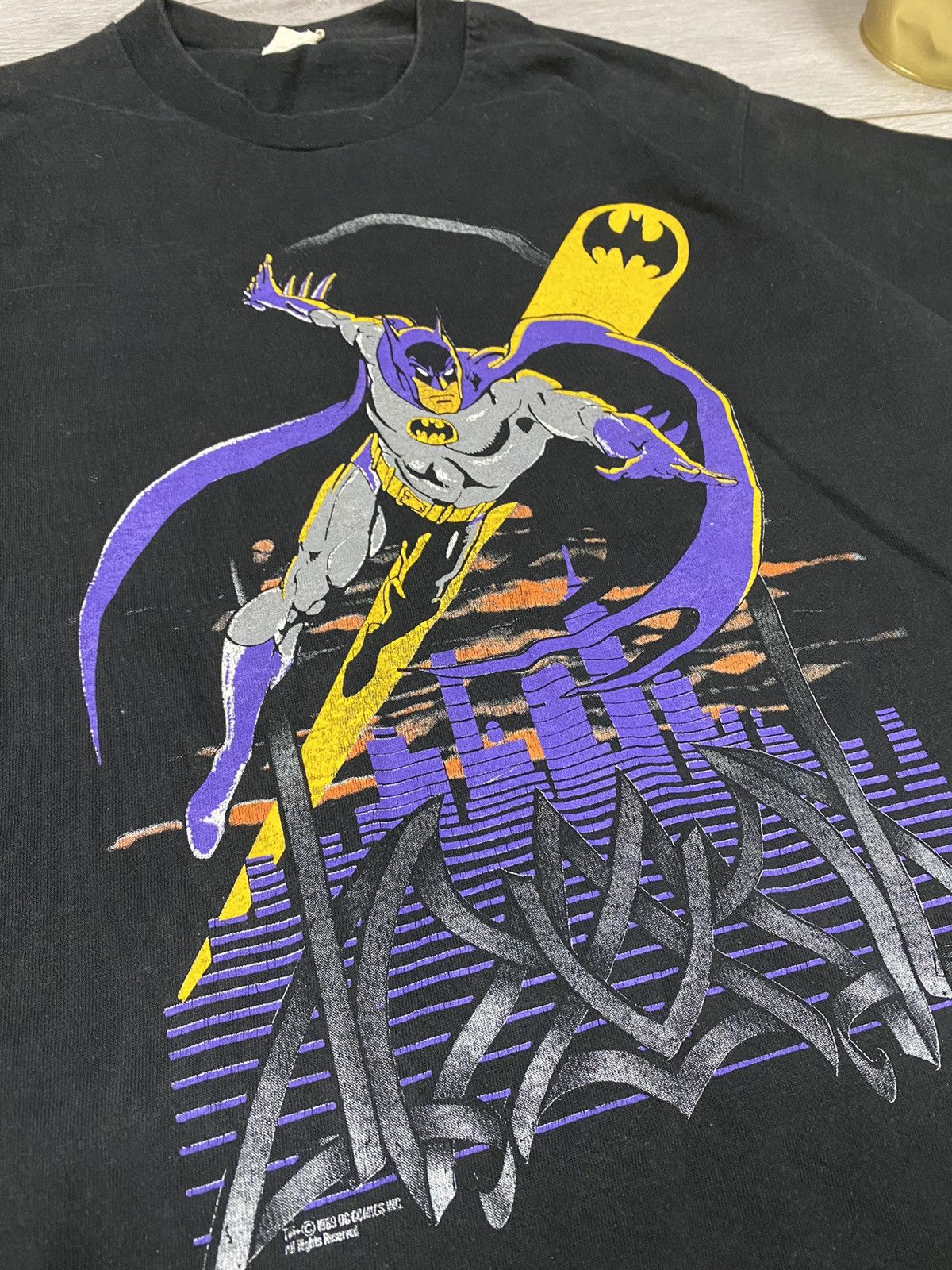 Vintage Batman 1989 vintage Ghotham city single t-shirt Size US L / EU 52-54 / 3 - 3 Thumbnail