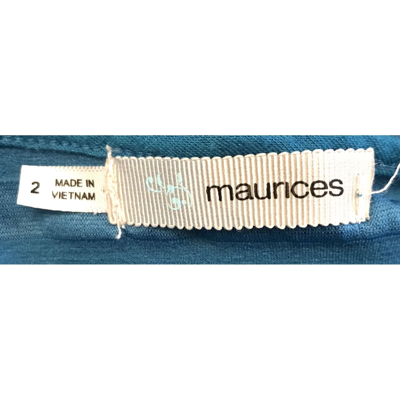 Vintage Maurices Plus Sz 2 Knit Tank Dress Black Blue Ruffle Comfort Stretch Size XXL / US 16-18 / IT 52-54 - 3 Thumbnail