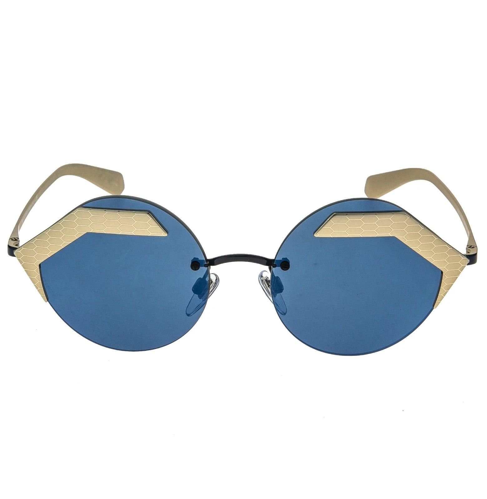 Bvlgari BVLGARI BV6089 6089 SERPENTEYES Gold Blue Round Sunglasses Size ONE SIZE - 9 Thumbnail
