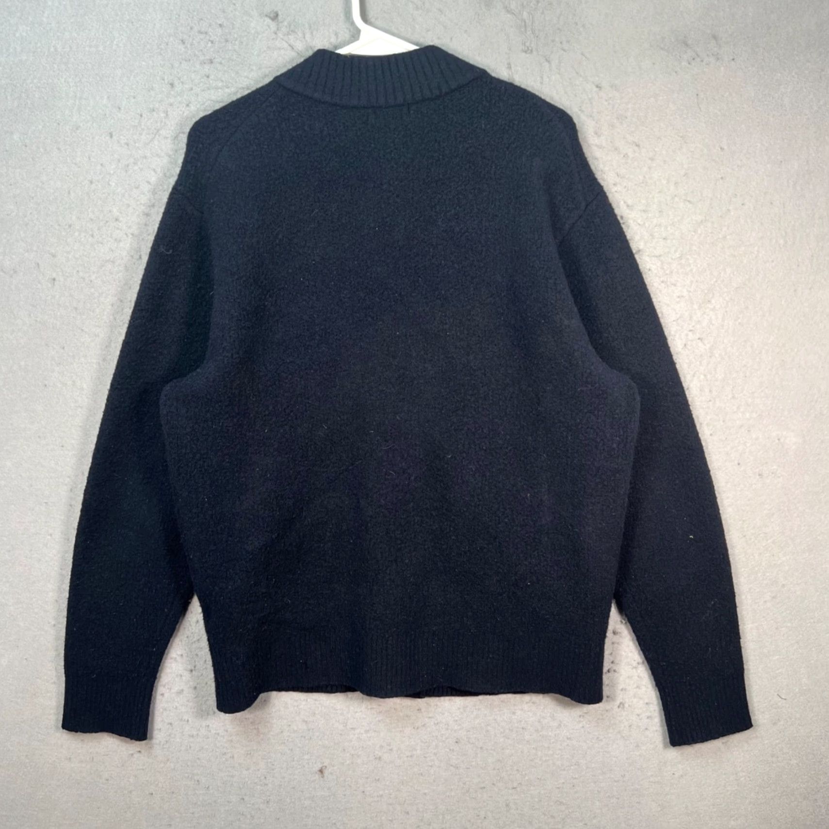 Uniqlo Uniqlo Cardigan Sweater Mens Medium Navy Blue Knit Button Pockets Wool Cotton Acrylic Nylon Size US M / EU 48-50 / 2 - 2 Thumbnail