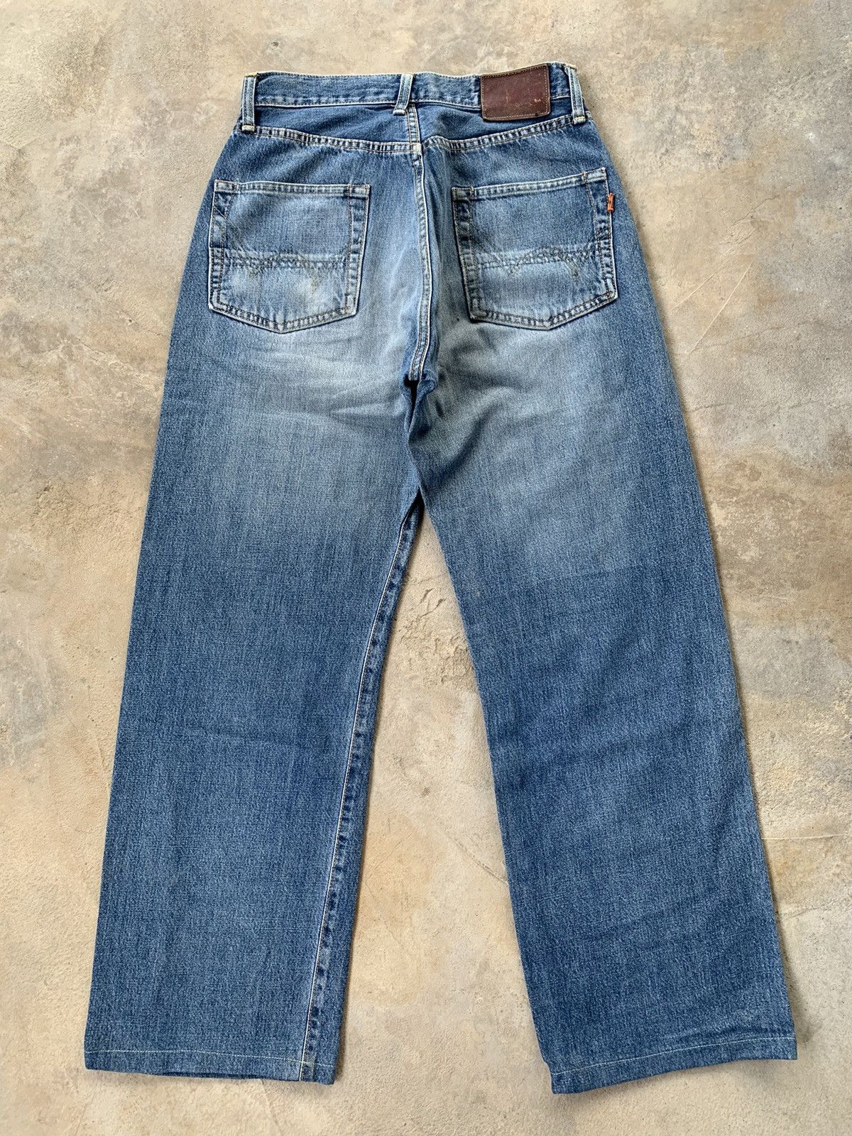 image of Vintage Edwin Baggy Selvedge Distressed Denim in Blue, Men's (Size 28)