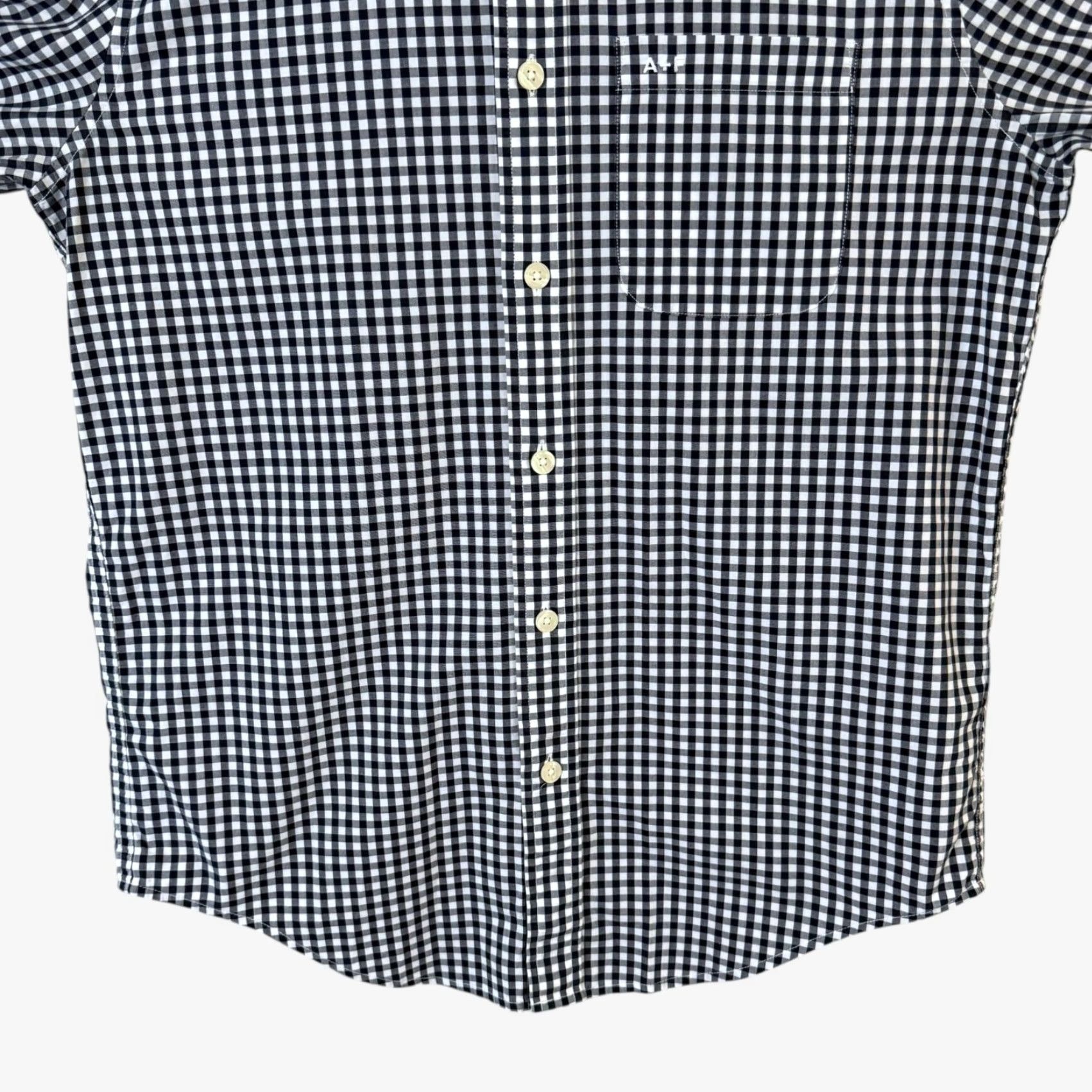 Abercrombie & Fitch Abercrombie & Fitch Gingham Plaid Button-Down Shirt Blue & White Men's M Medium Shirt Size US M / EU 48-50 / 2 - 6 Thumbnail