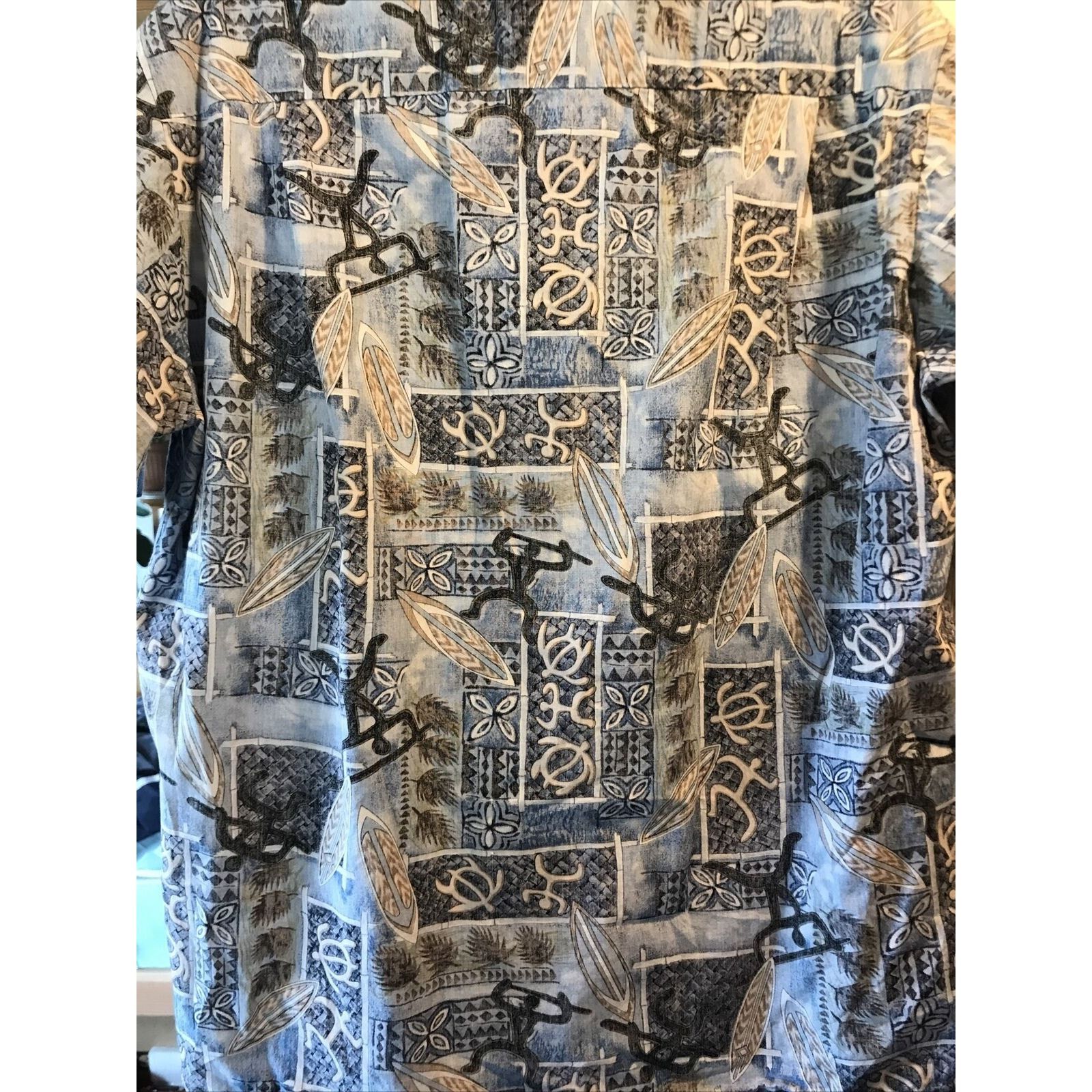 Other Malihini Vintage Men’s L Blue Tribal Button Hawaiian Shirt Size US L / EU 52-54 / 3 - 12 Thumbnail
