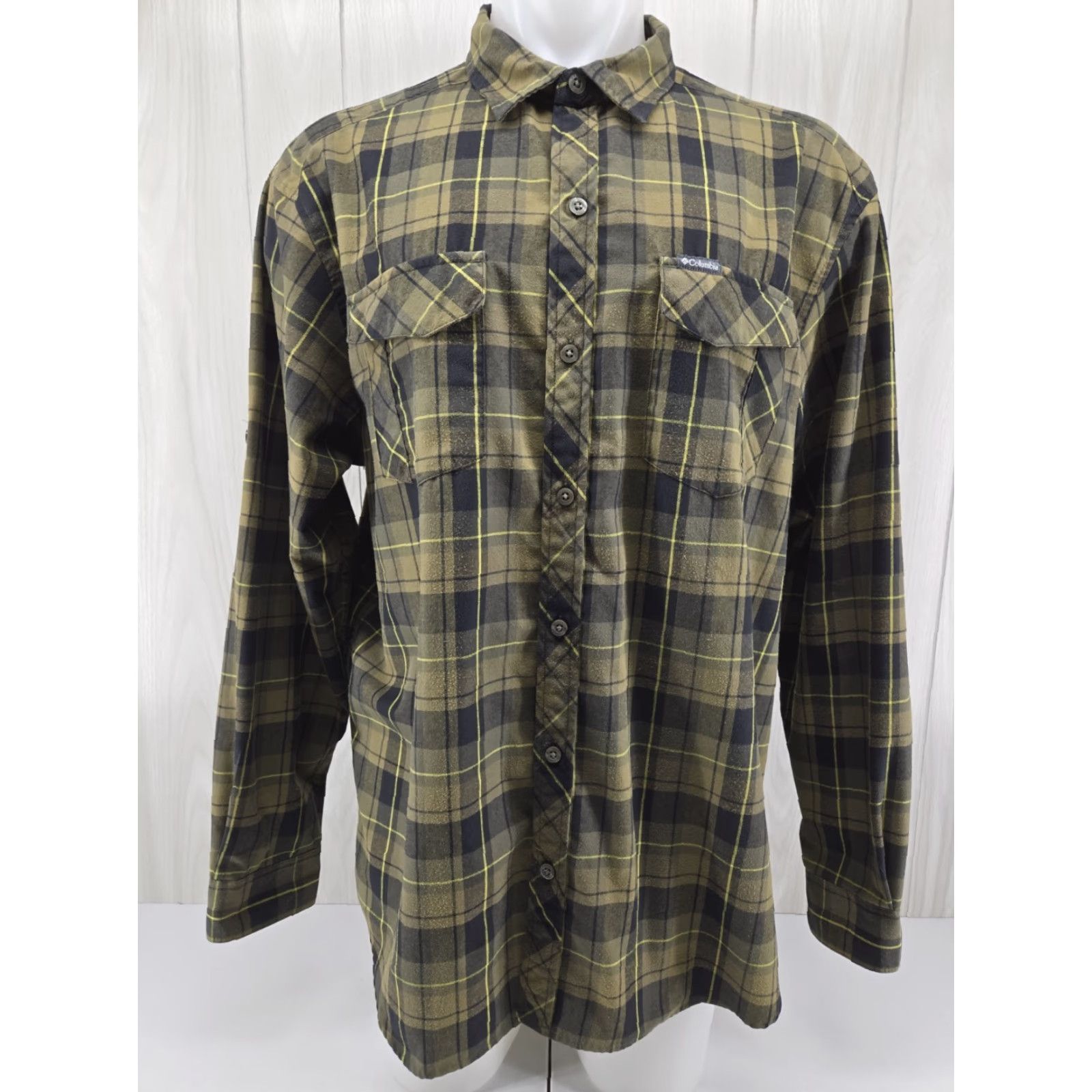 Vintage Columbia Shirt Mens XL Green Plaid Button Up Long Sleeve Omni Wick Size US XL / EU 56 / 4 - 2 Thumbnail