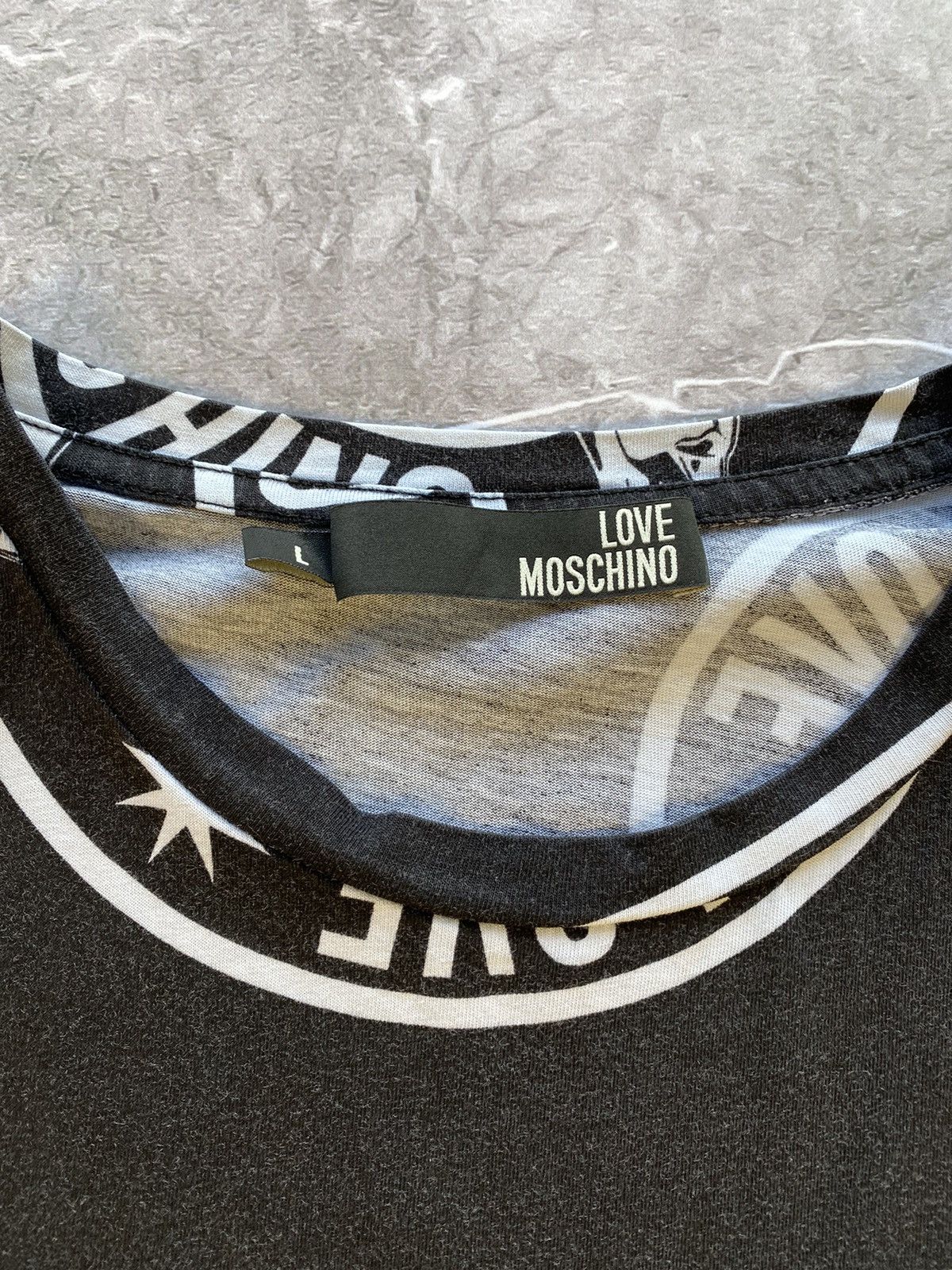 Designer × Moschino Rare Love Moschino Panther Multi logo Black T shirt Size US L / EU 52-54 / 3 - 4 Thumbnail