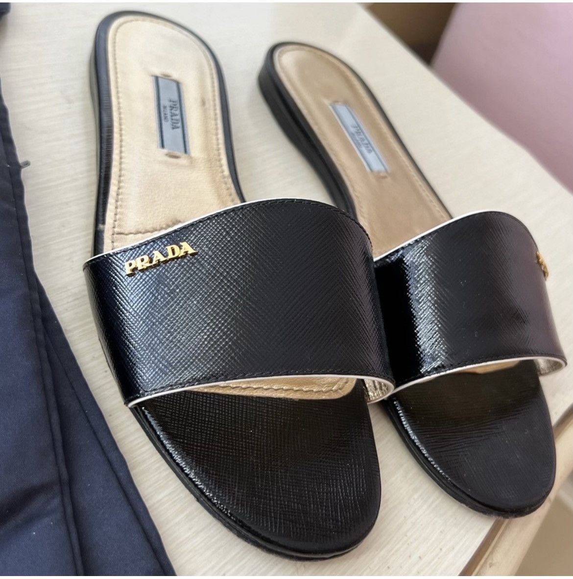 image of Women’S Prada Sandals in Black, Women's (Size 8.5)