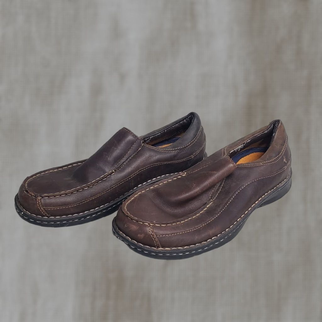 Dockers DOCKERS Loafers Slip On Flats Brown Leather Casual Adult Men's 9 Shoes Size US 9 / IT 39 - 1 Thumbnail